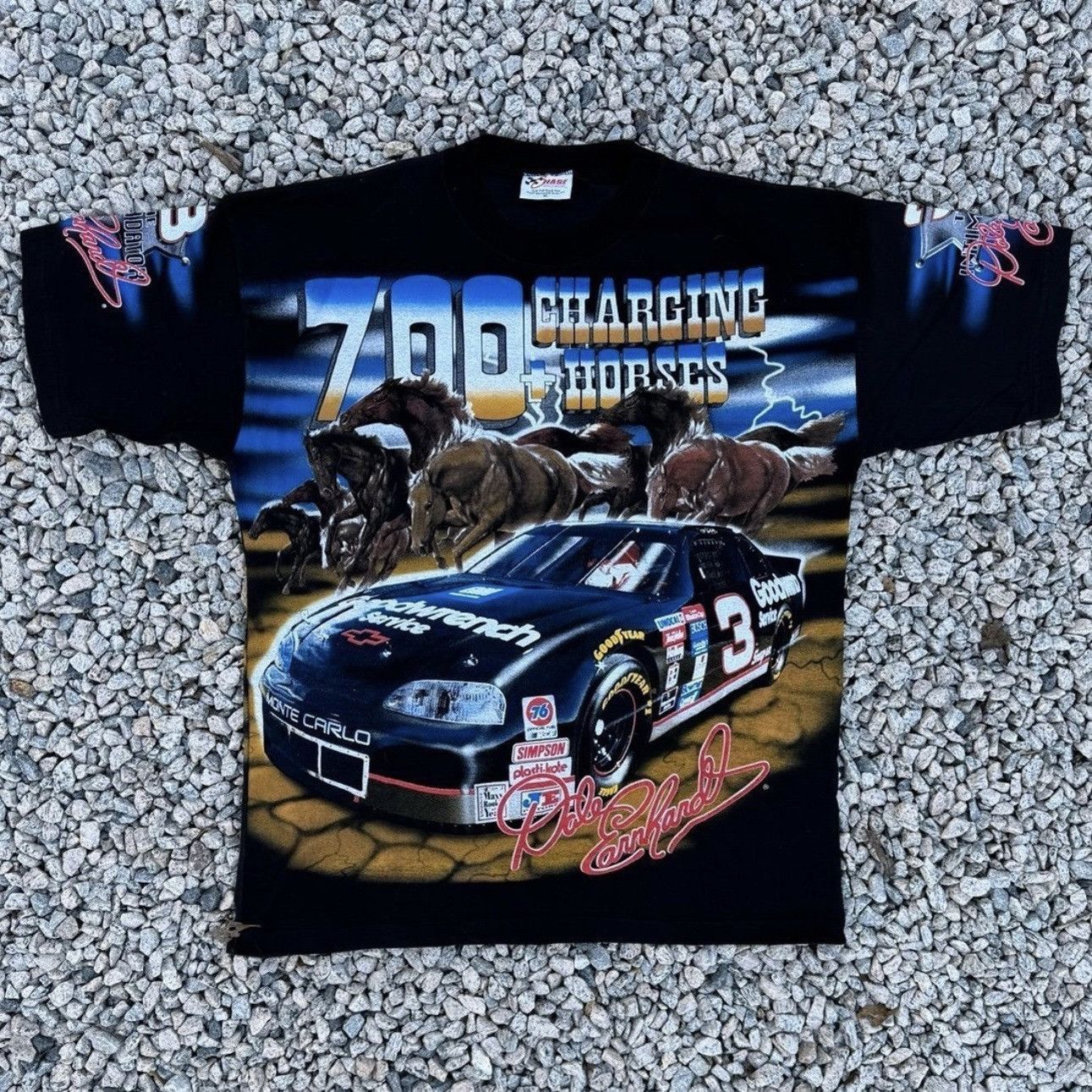 image of 1997 Nascar Dale Aop T Shirt in Black, Men's (Size XL)