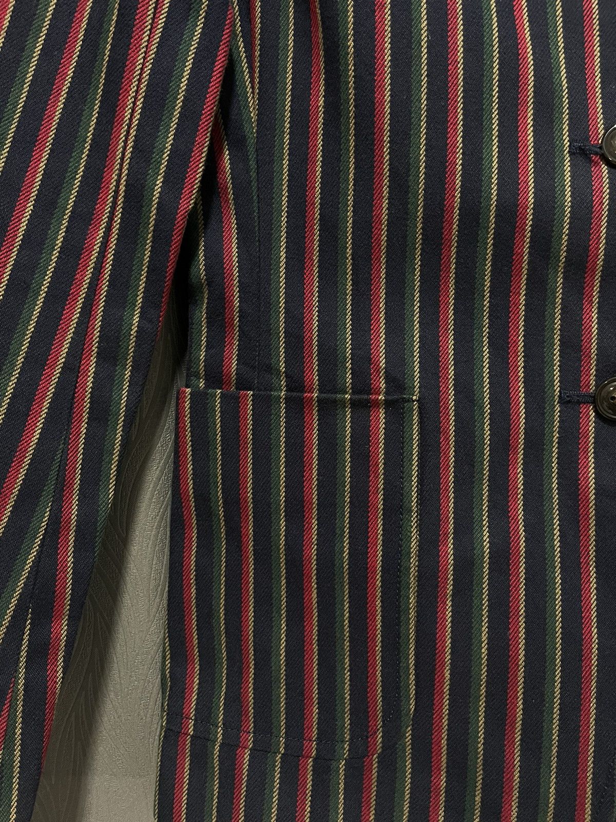 Japanese Brand × URBAN RESEARCH DOORS Urban Research Multicolor Stripes Herringbone Twill Blazer Size S / US 4 / IT 40 - 4 Thumbnail