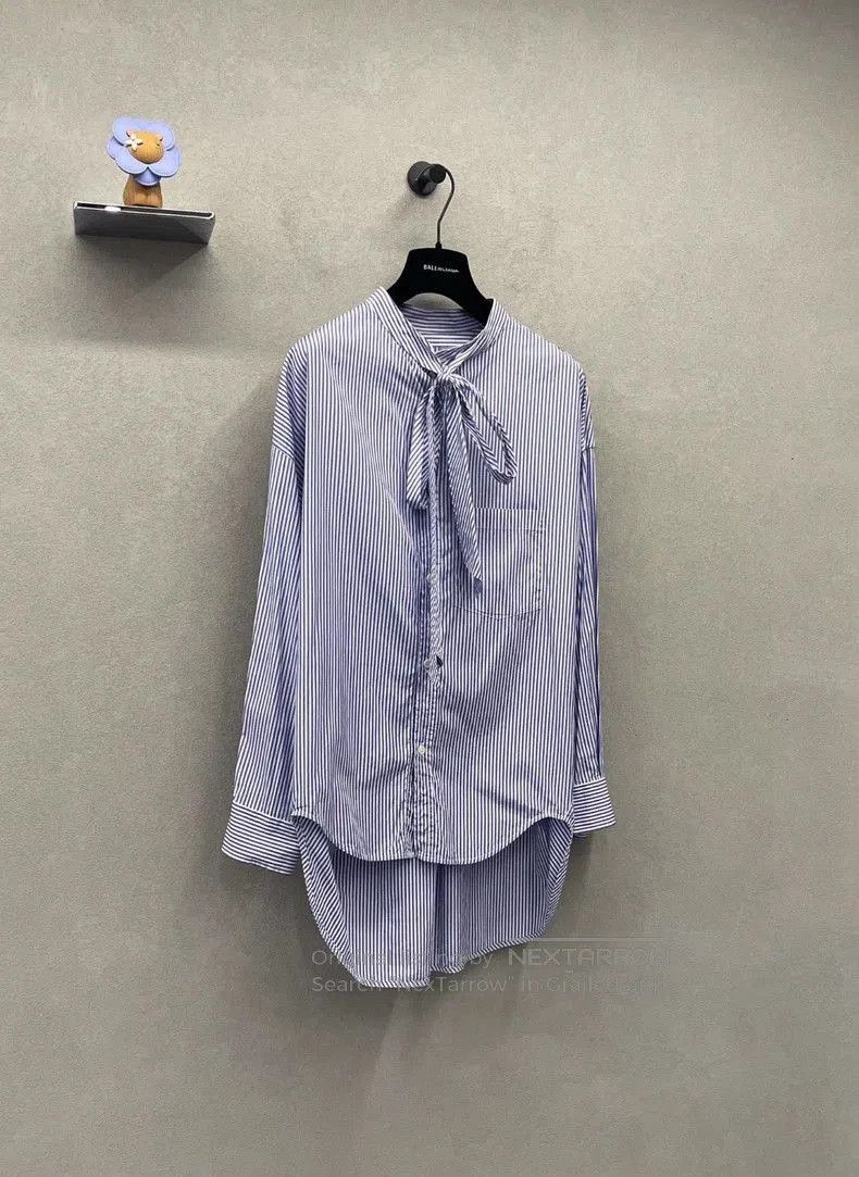 Balenciaga Balenciaga Blue Striped Shirt. Size US XS / EU 42 / 0 - 3 Thumbnail
