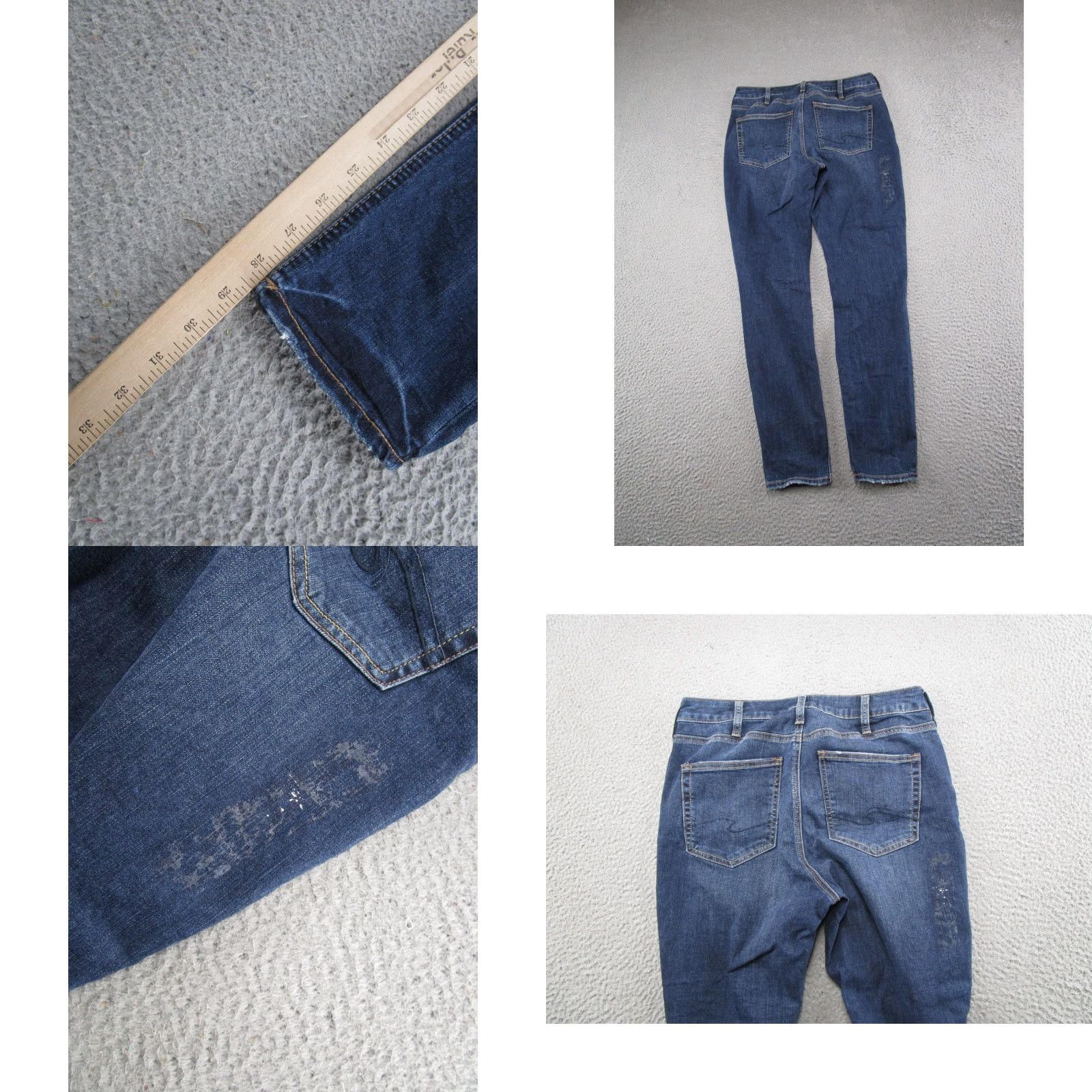Silver Jeans Co. Silver Jeans Co Avery Skinny Jeans Women 32x29 Blue Stretch Distressed Size 24" / US 00 / IT 34 - 9 Thumbnail