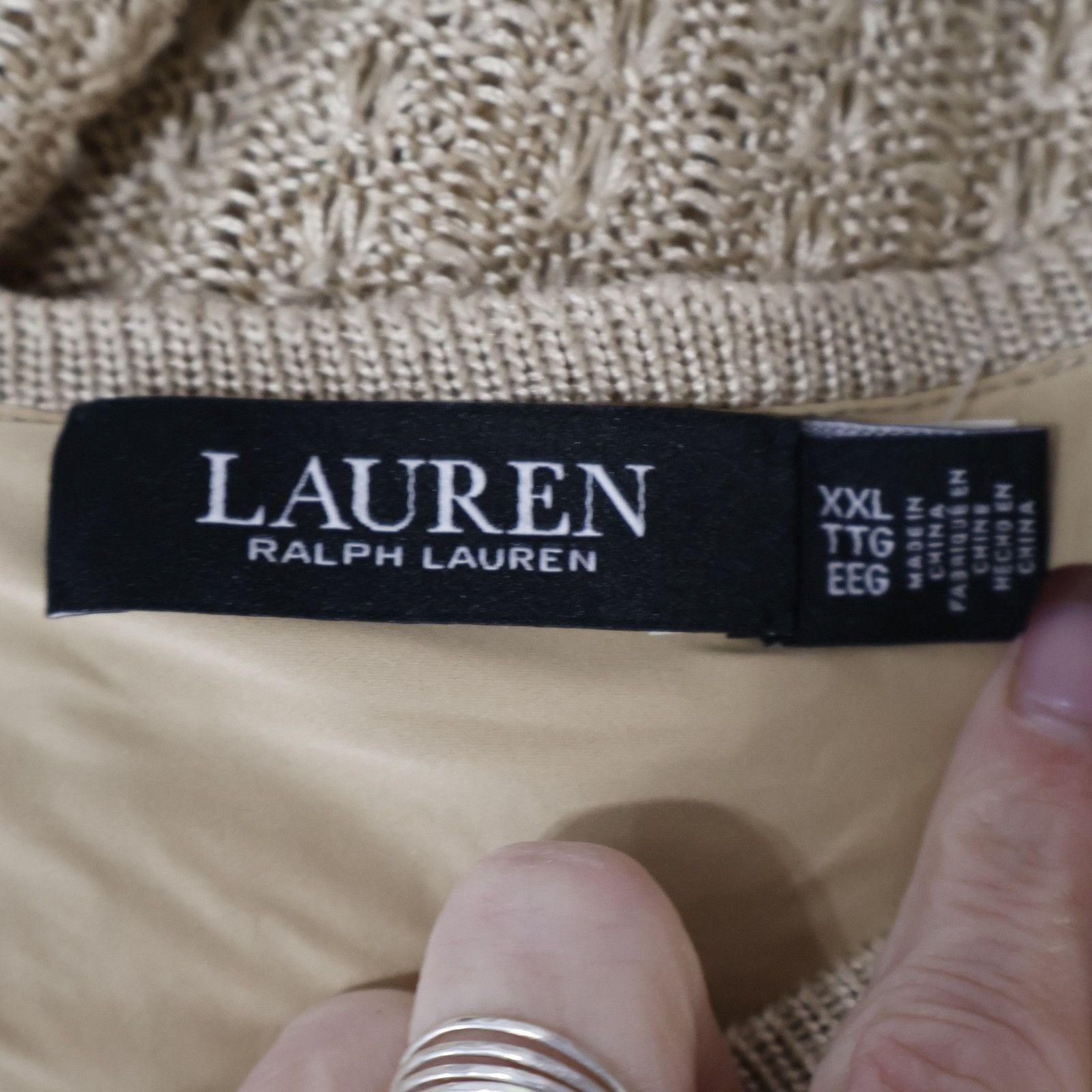 Lauren Ralph Lauren LRL Ralph Lauren Knit Sleeveless Maxi Dress Womens XXL Tan Size XXL / US 16-18 / IT 52-54 - 2 Thumbnail