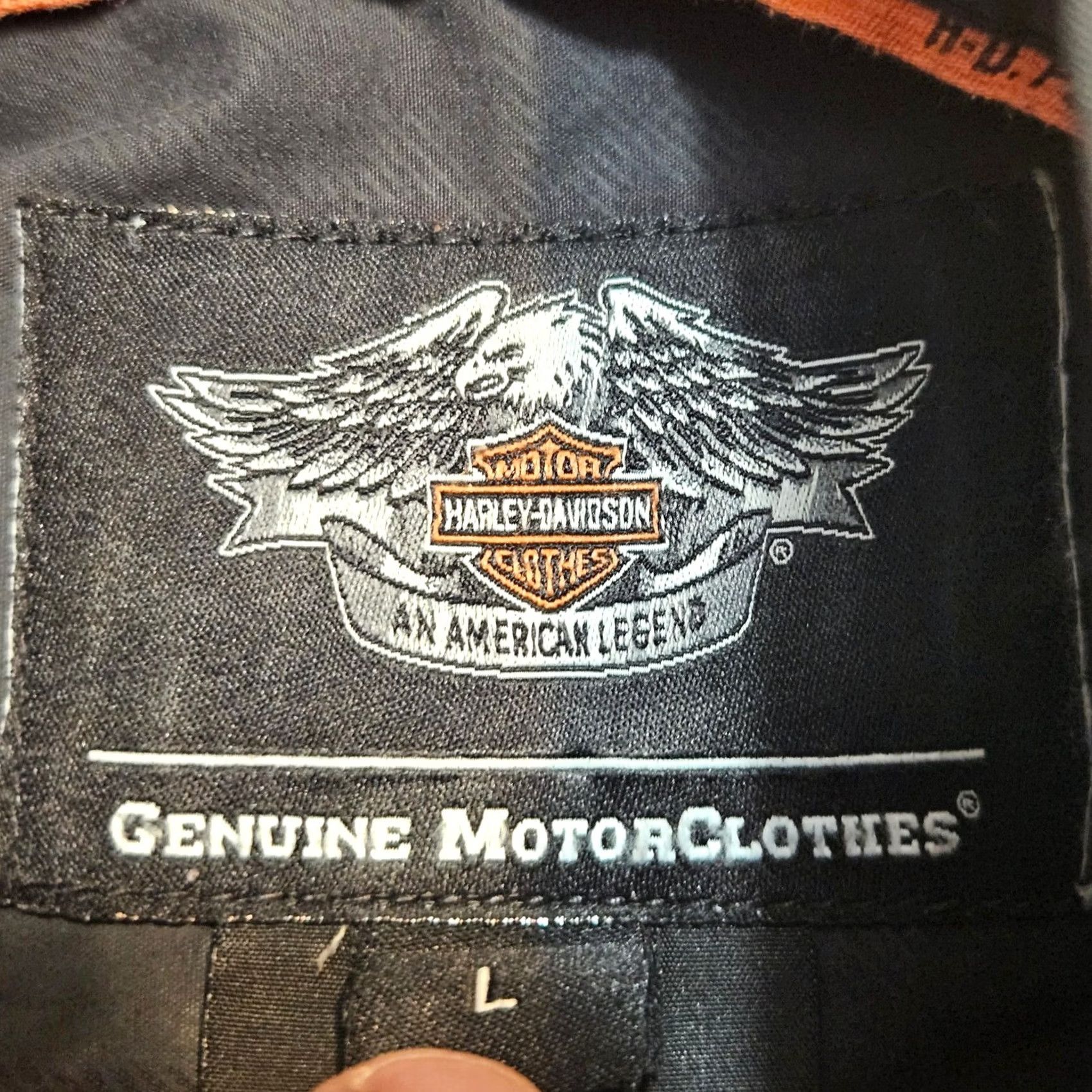 Harley Davidson Harley-Davidson Men's Shirt Black Plaid Wrinkle-Resistant Woven Large Size US L / EU 52-54 / 3 - 5 Thumbnail