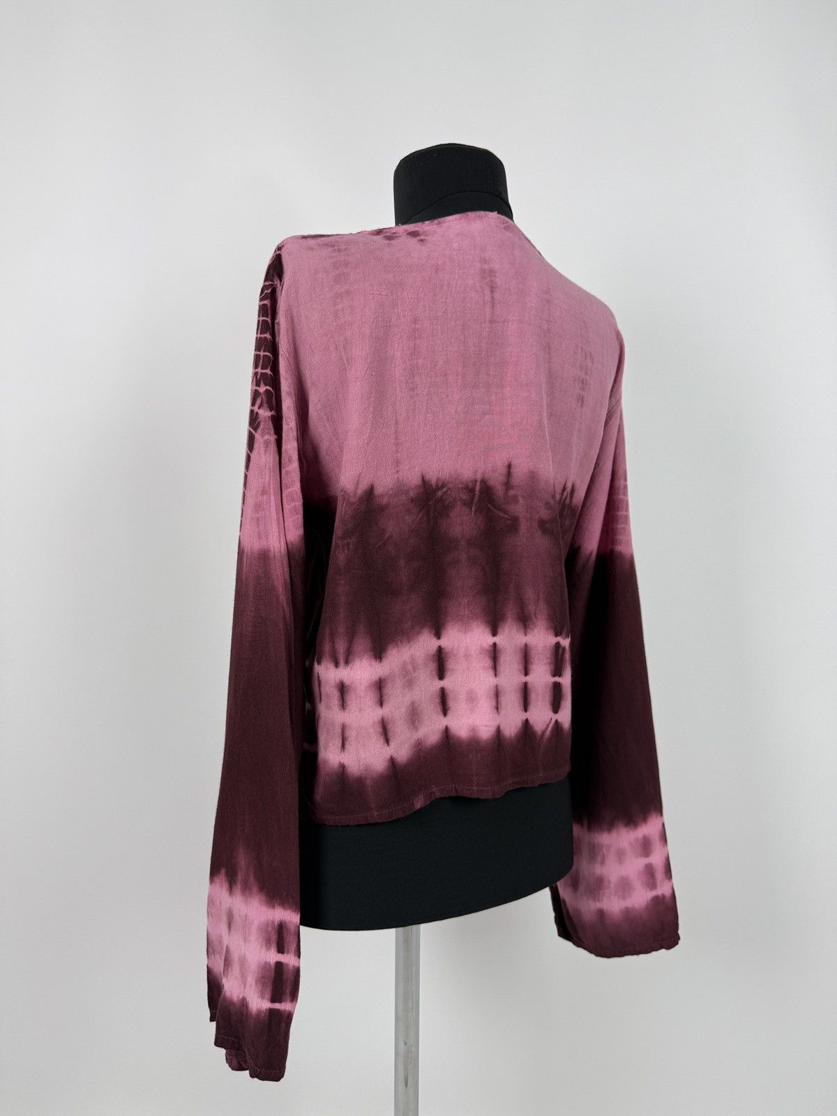 Vintage Y2K Vintage Bäres Viscose Pink Tye Die Cropped Long Sleeve Size M / US 6-8 / IT 42-44 - 2 Thumbnail