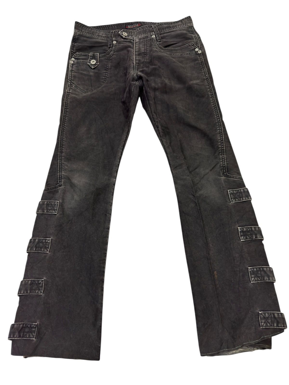 Morgan Homme Japanese brand x Morgan Homme strap bondage flared trousers Size US 31 - 5 Thumbnail
