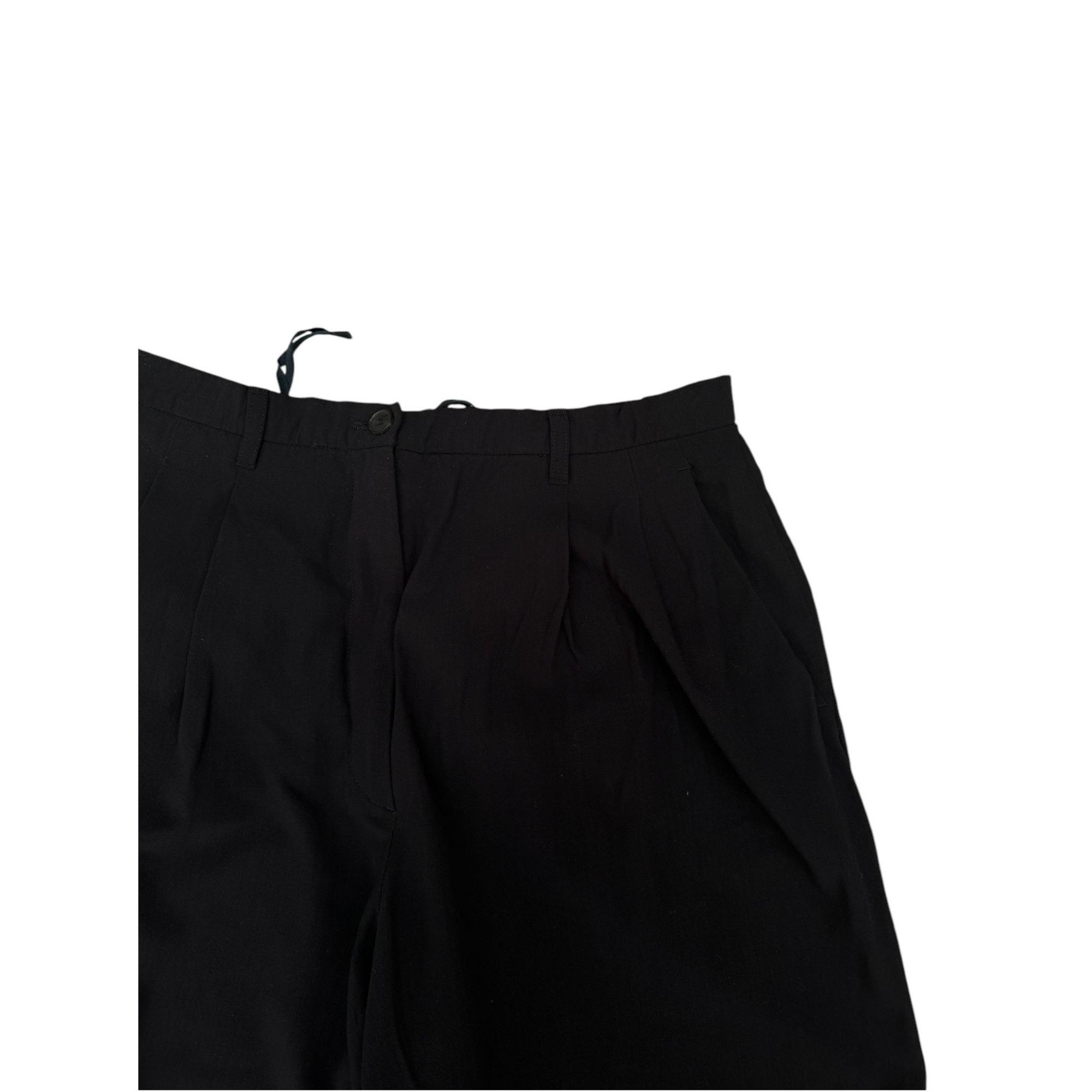 Jil Sander Black Wool High Waist Wide Pants Size 26" / US 2 / IT 38 - 2 Thumbnail
