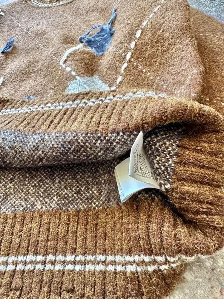 Undercover Sz 4 Undercover Distressed Patches Knitwear Size US XL / EU 56 / 4 - 7 Thumbnail