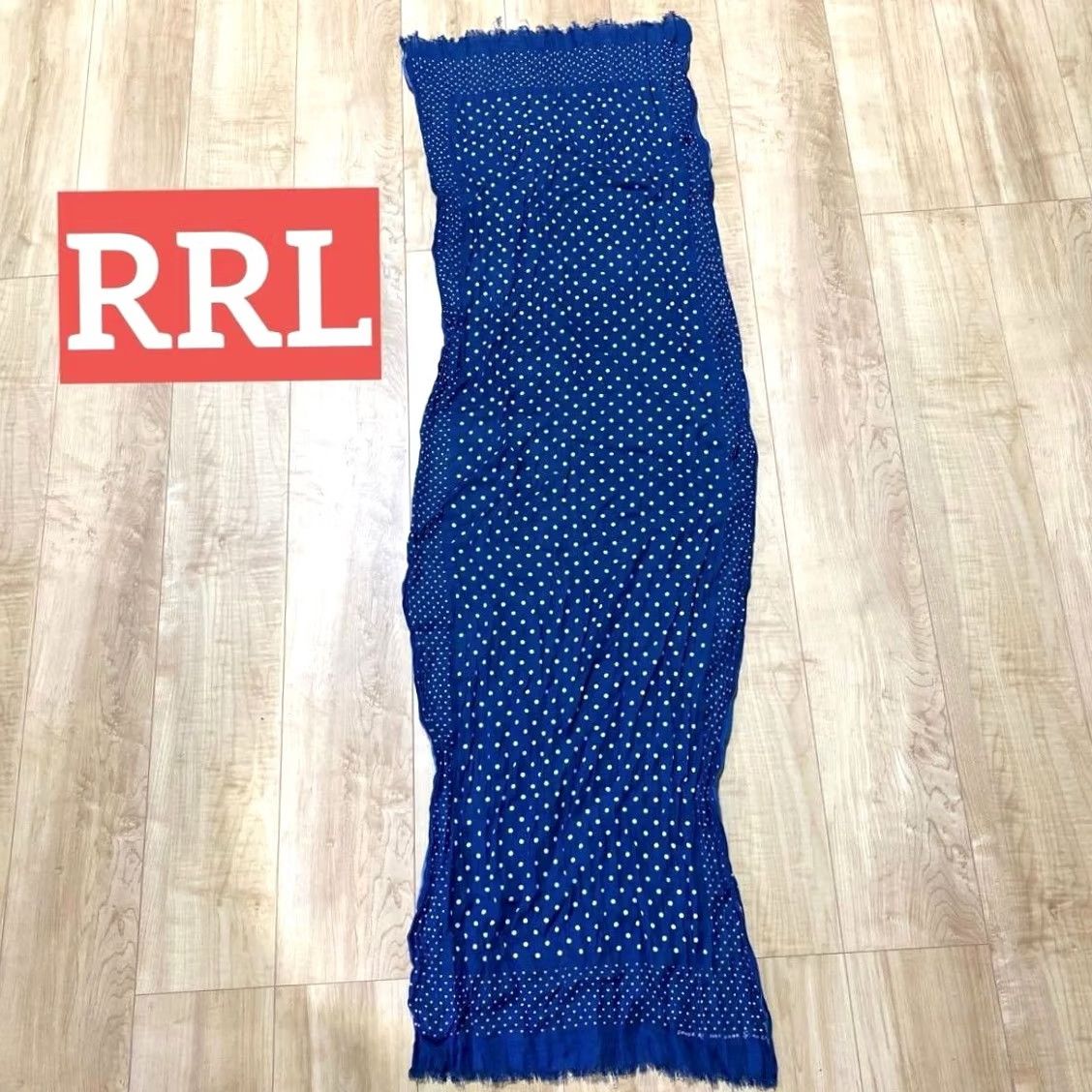 Ralph Lauren RRL RALPH LAUREN Blue Cotton Scarf Polka-dot Pattern Casual Size ONE SIZE - 2 Thumbnail