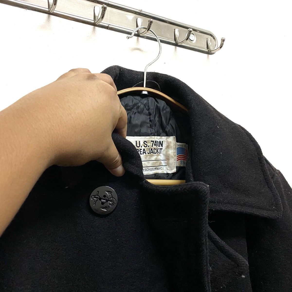 Schott Vintage Schott Bros NYC Duffle Coat Wool Long Jacket Chore Size US M / EU 48-50 / 2 - 2 Thumbnail