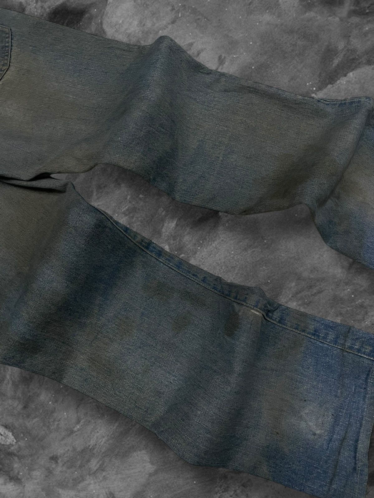 Japanese Brand Vintage 1990s Japan Designer POINT War Control Mudwash Denim Size US 29 - 14 Thumbnail