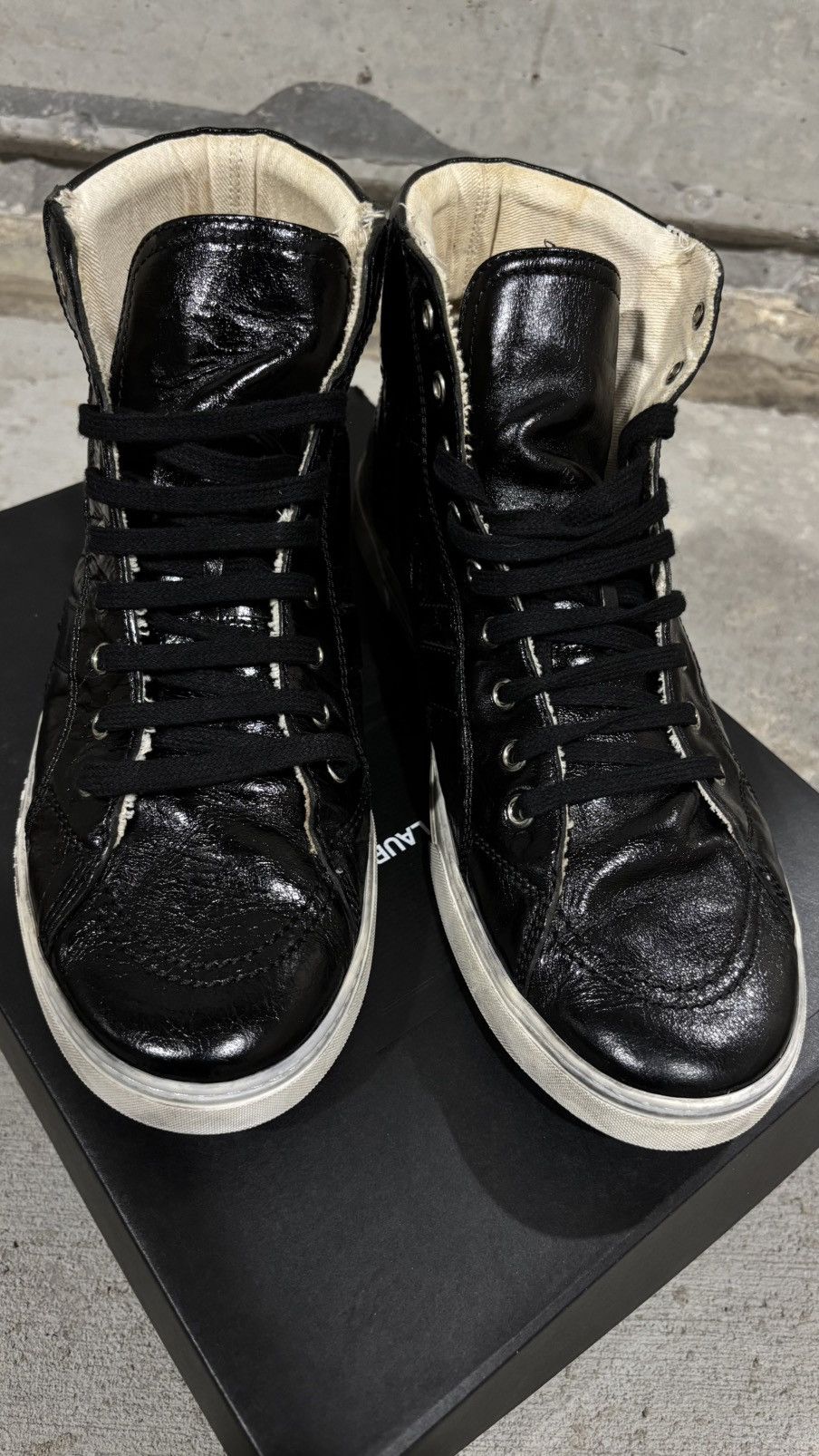 Saint Laurent Paris Saint Laurent Paris “1971 Bad Lieutenant” High Top Sneaker Size US 12 / EU 45 - 2 Thumbnail