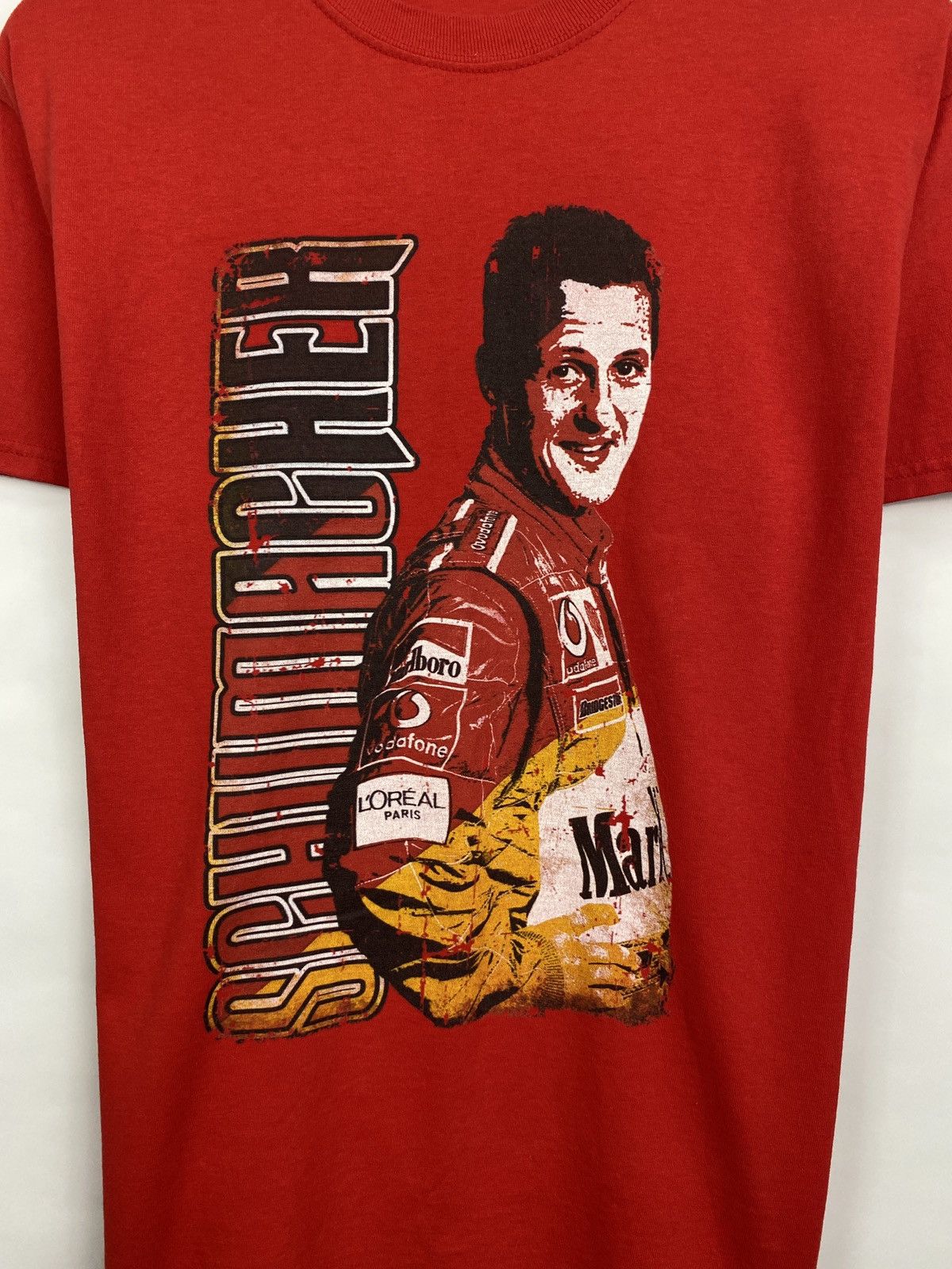 Ferrari 🇩🇪 Vintage 90s Michael Schumacher F1 Graphic Big Logo T-Shirt Size US M / EU 48-50 / 2 - 4 Thumbnail