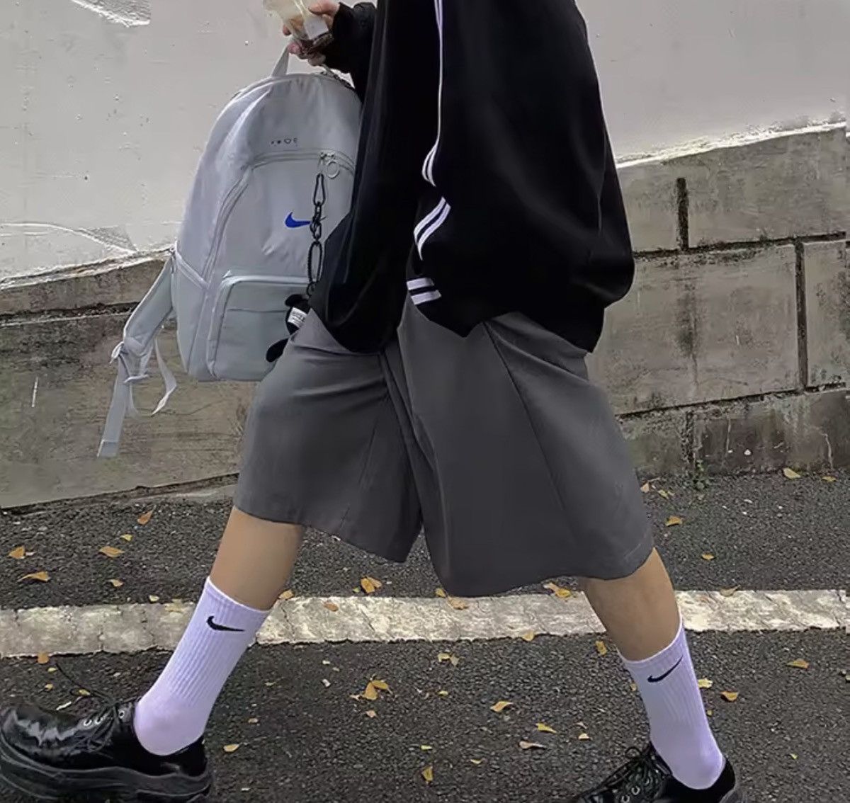 Other Casual Streetwear Retro Gray Baggy Loose Shorts Size US 31 - 3 Thumbnail