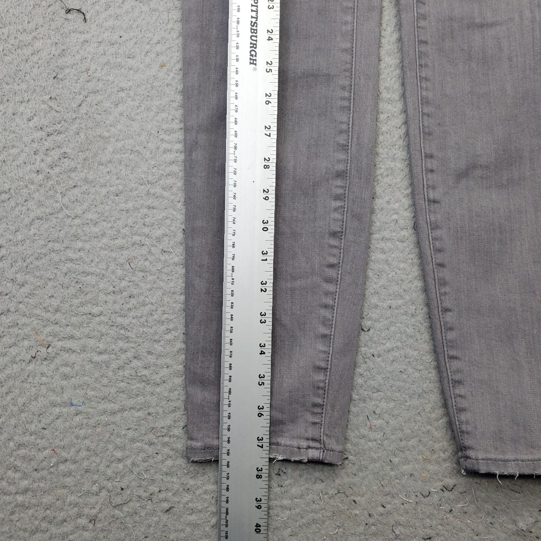 J.Crew J.CREW Lookout Skinny Jeans Womens 29 Gray Denim Stretch Flat Front High-Rise Jeans Womens 29 Gray Denim Stretch Size 29" - 3 Thumbnail
