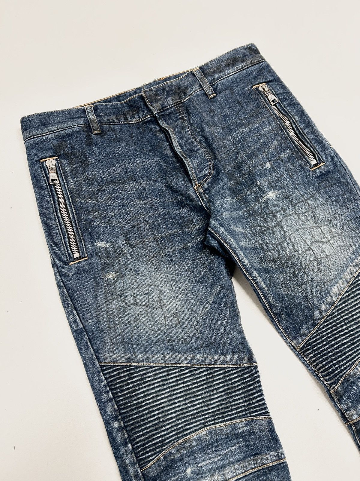 Balmain FW2017 Biker Denim Size US 31 - 4 Thumbnail