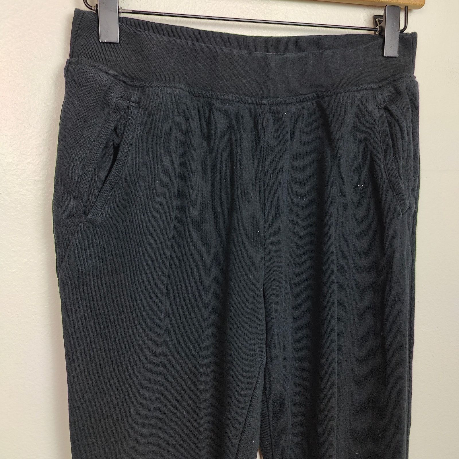 ATM ATM Jogger Pants Womens Small Black Cotton Terry Lounge Size 28" / US 6 / IT 42 - 2 Thumbnail
