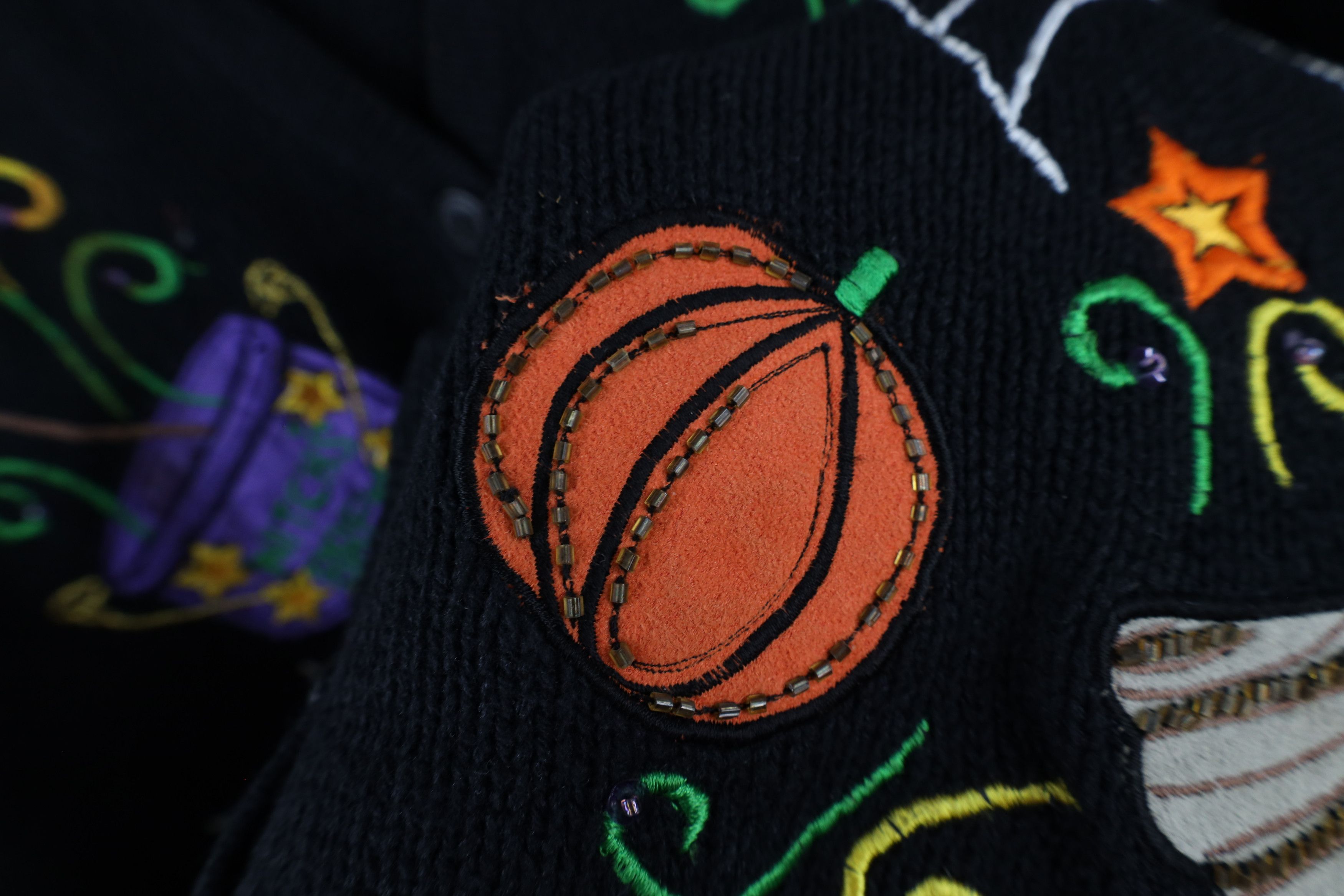 Vintage Vintage 90s Streetwear Witch Bat Cardigan Sweater Vest Black Size XXL / US 16-18 / IT 52-54 - 8 Thumbnail