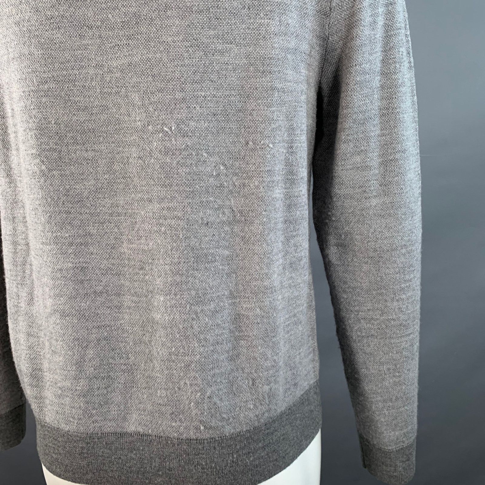 Brooks Brothers BROOKS BROTHERS Size M Grey Merino Wool 1/4 Zip Pullover Size US M / EU 48-50 / 2 - 4 Thumbnail