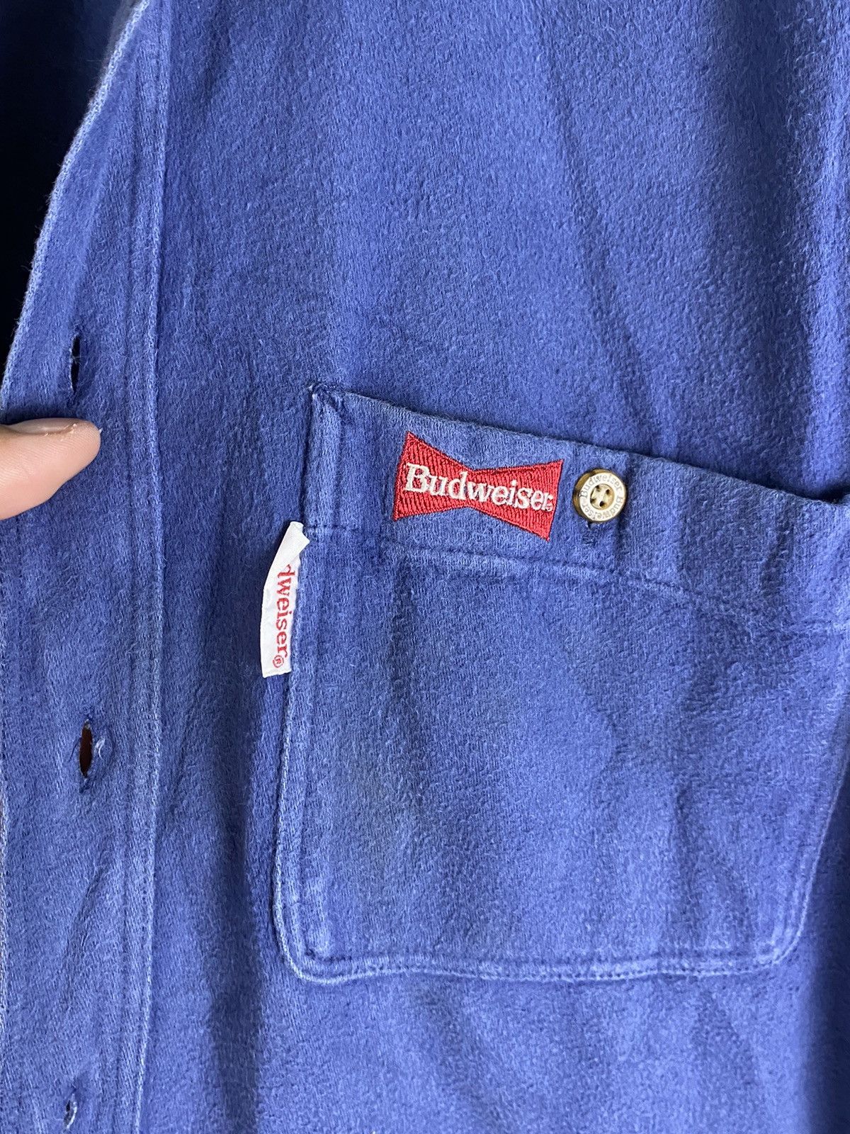 Budweiser × Vintage Vtg Budweiser Shirt Shirt Button Up Size US M / EU 48-50 / 2 - 14 Thumbnail