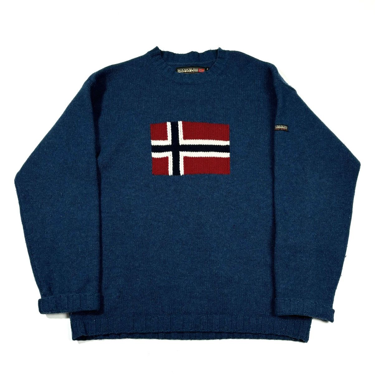 Napapijri Napapijri vintage wool sweater big logo xl Size US XL / EU 56 / 4 - 1 Thumbnail