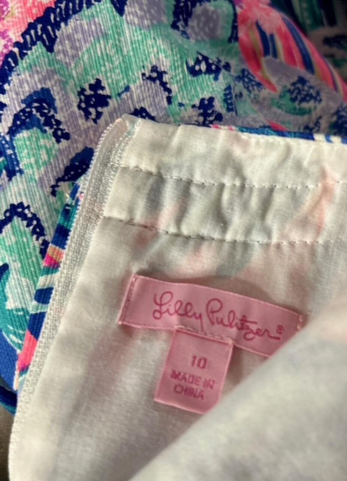 Other Lilly Pulitzer Girls Sleeveless Pineapple Shift Dress 10 Size ONE SIZE - 4 Thumbnail