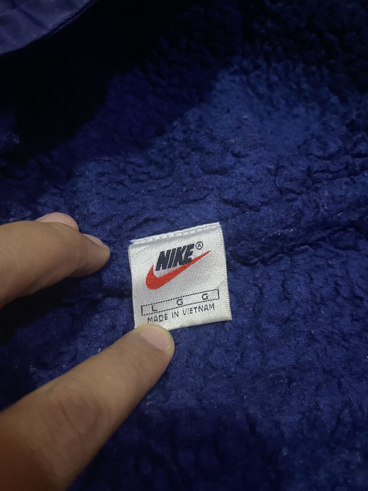 Nike × Vintage Vintage 90s Nike Parkas Long Jacket Back Big Swoosh Size US L / EU 52-54 / 3 - 8 Thumbnail