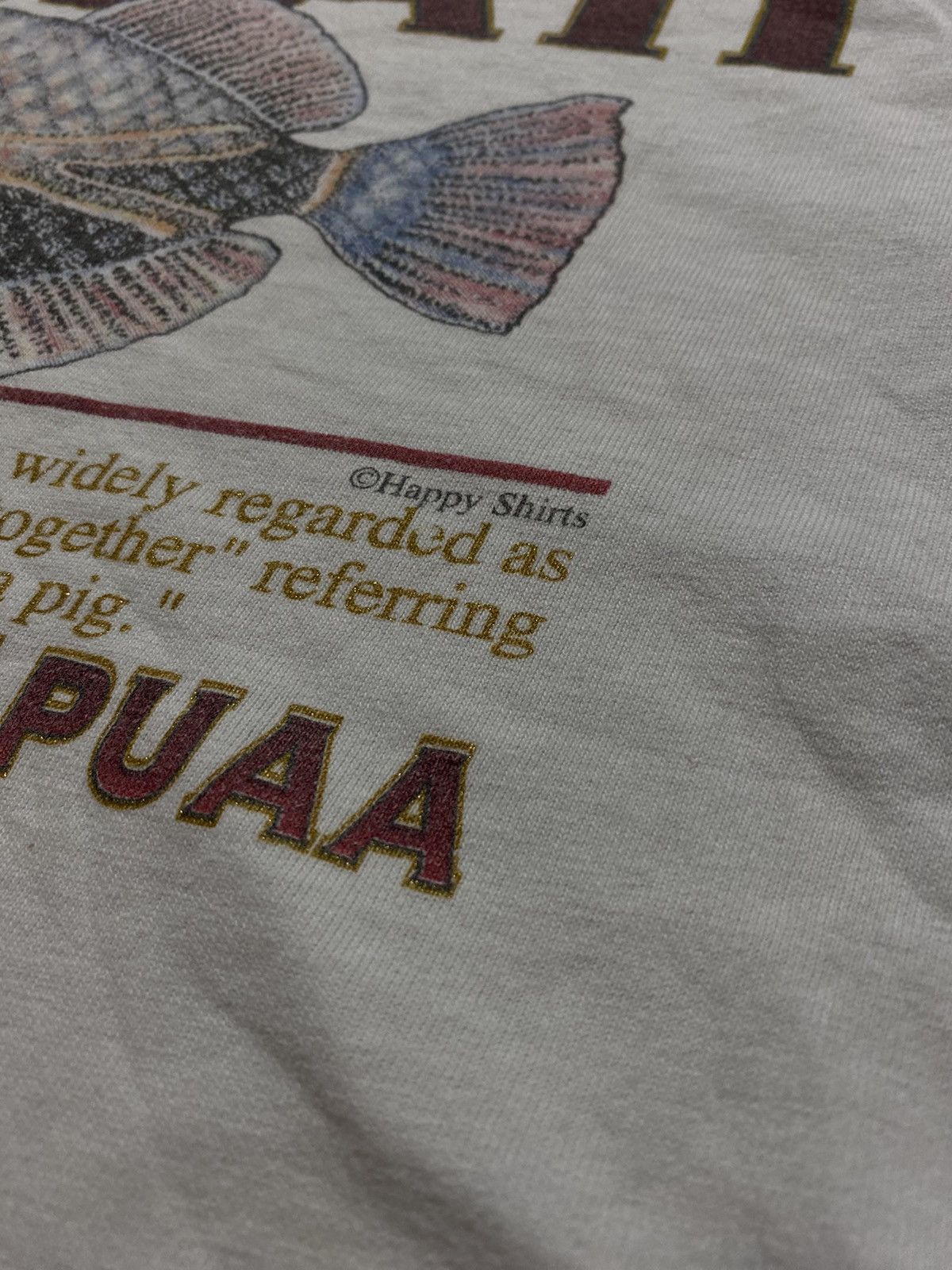 Vintage RARE! Hawaii 1990s t-shirt on one seam Size US XL / EU 56 / 4 - 5 Thumbnail