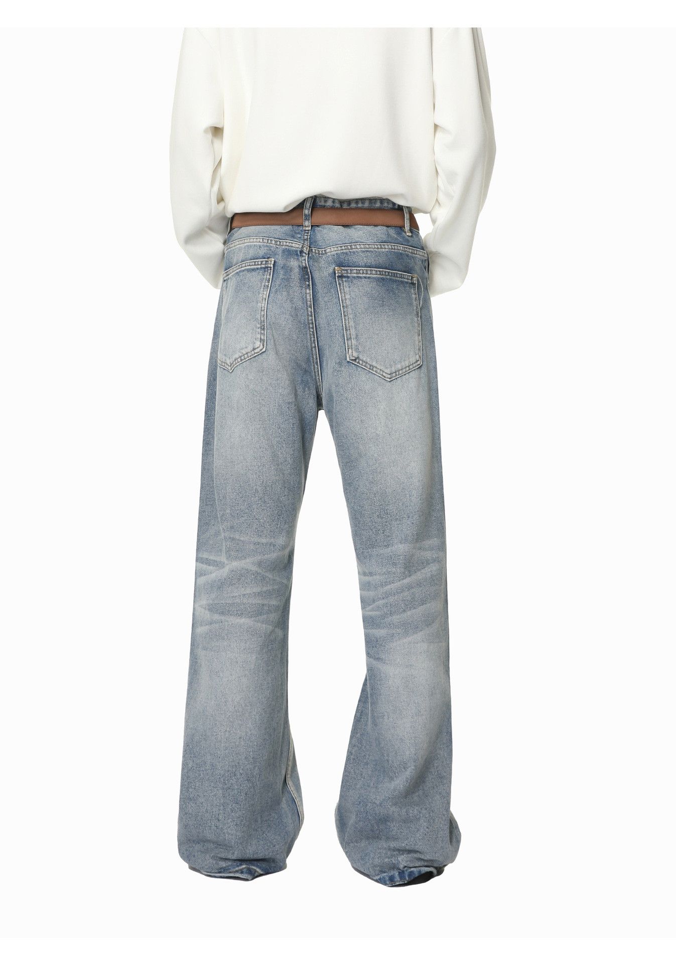 Japanese Brand Men's Japanese Retro Loose Button Washed Flare Jeans y2k Size US 32 / EU 48 - 5 Thumbnail