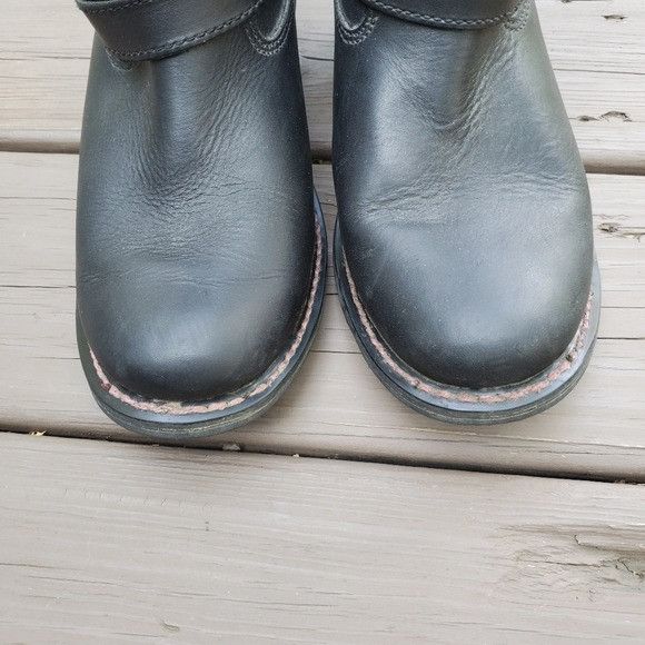 Harley Davidson × Vintage Harley Davidson Wolverine Morgan Black Leather Moto Boots Size US 9.5 / IT 39.5 - 7 Thumbnail