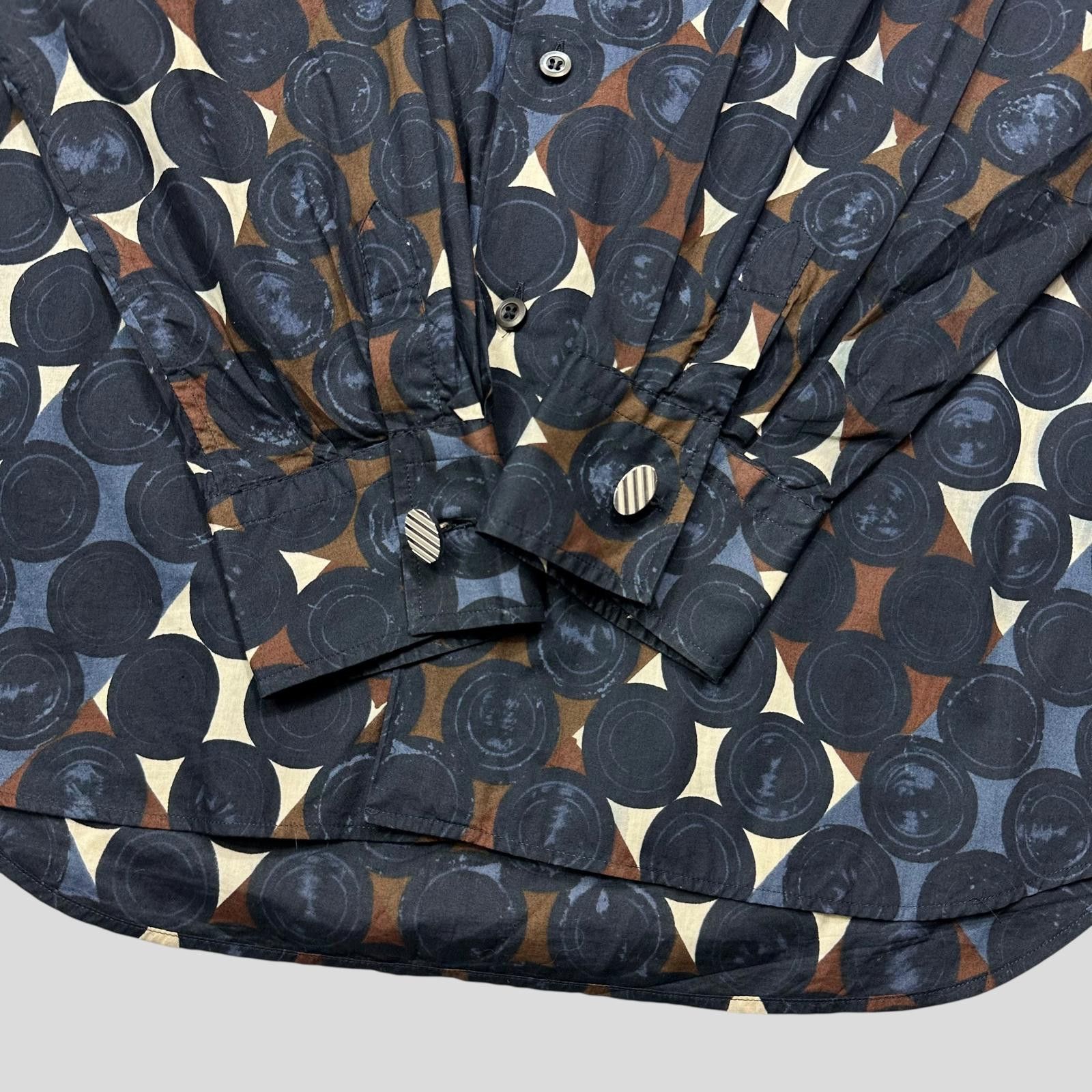 Prada Prada Milano 2006 Diamond and Dots Plaid Print Shirt - M/L Size US M / EU 48-50 / 2 - 3 Thumbnail