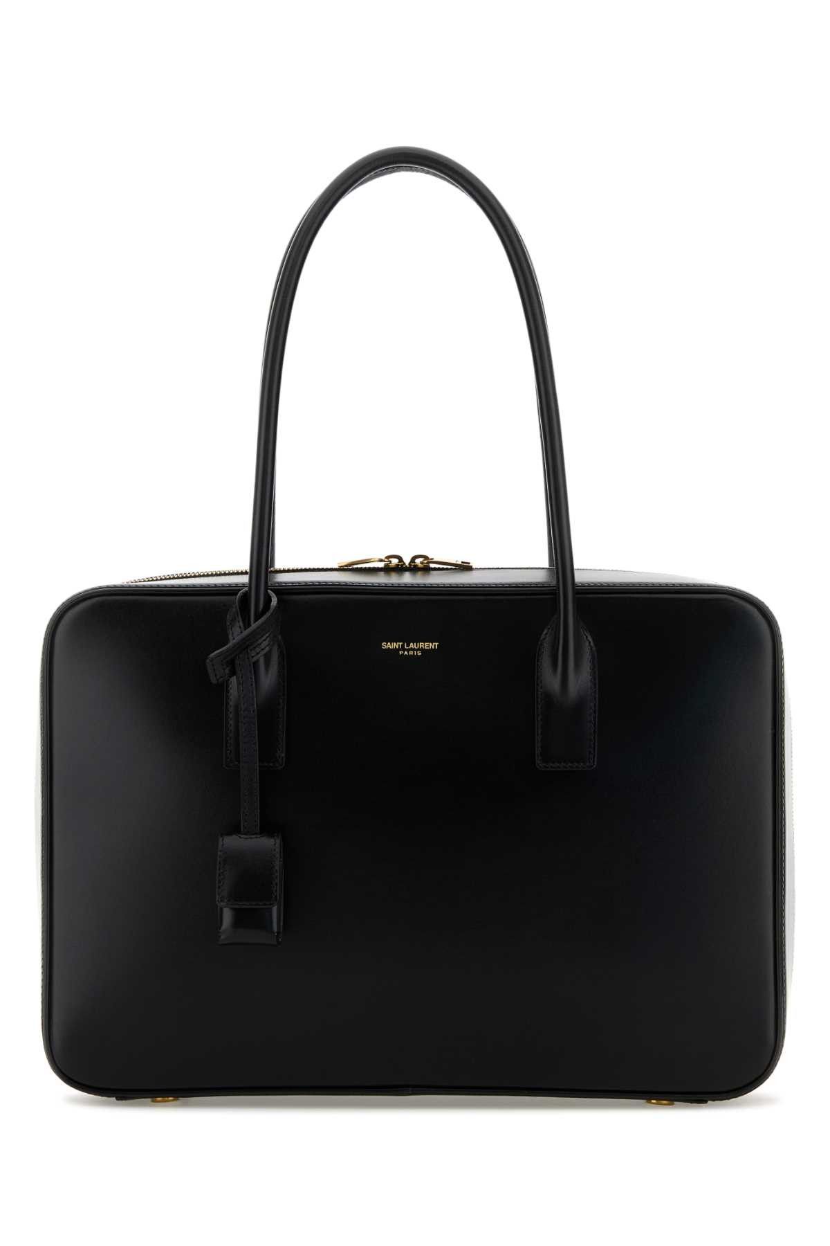 Saint Laurent Paris Black Leather Sac De Jour Handbag Size ONE SIZE - 1 Thumbnail