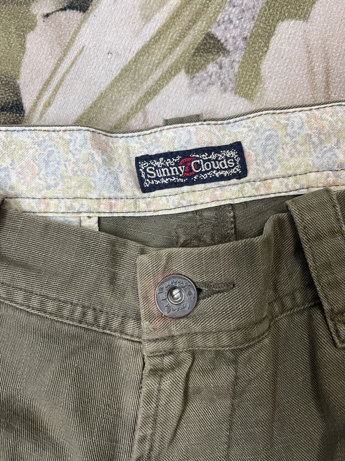 Japanese Brand Sunny Clouds Cargo Pant Green Military Colour Size US 33 - 3 Thumbnail