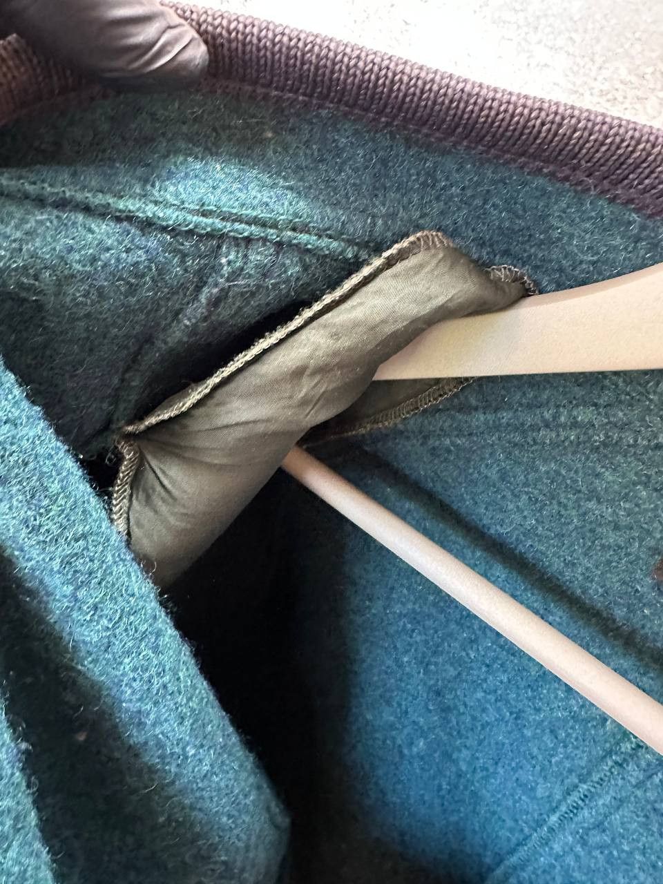 Designer × Kurt Geiger × Vintage Geiger Austria Boiled Wool Jacket Green Black Vintage Size M / US 6-8 / IT 42-44 - 14 Thumbnail