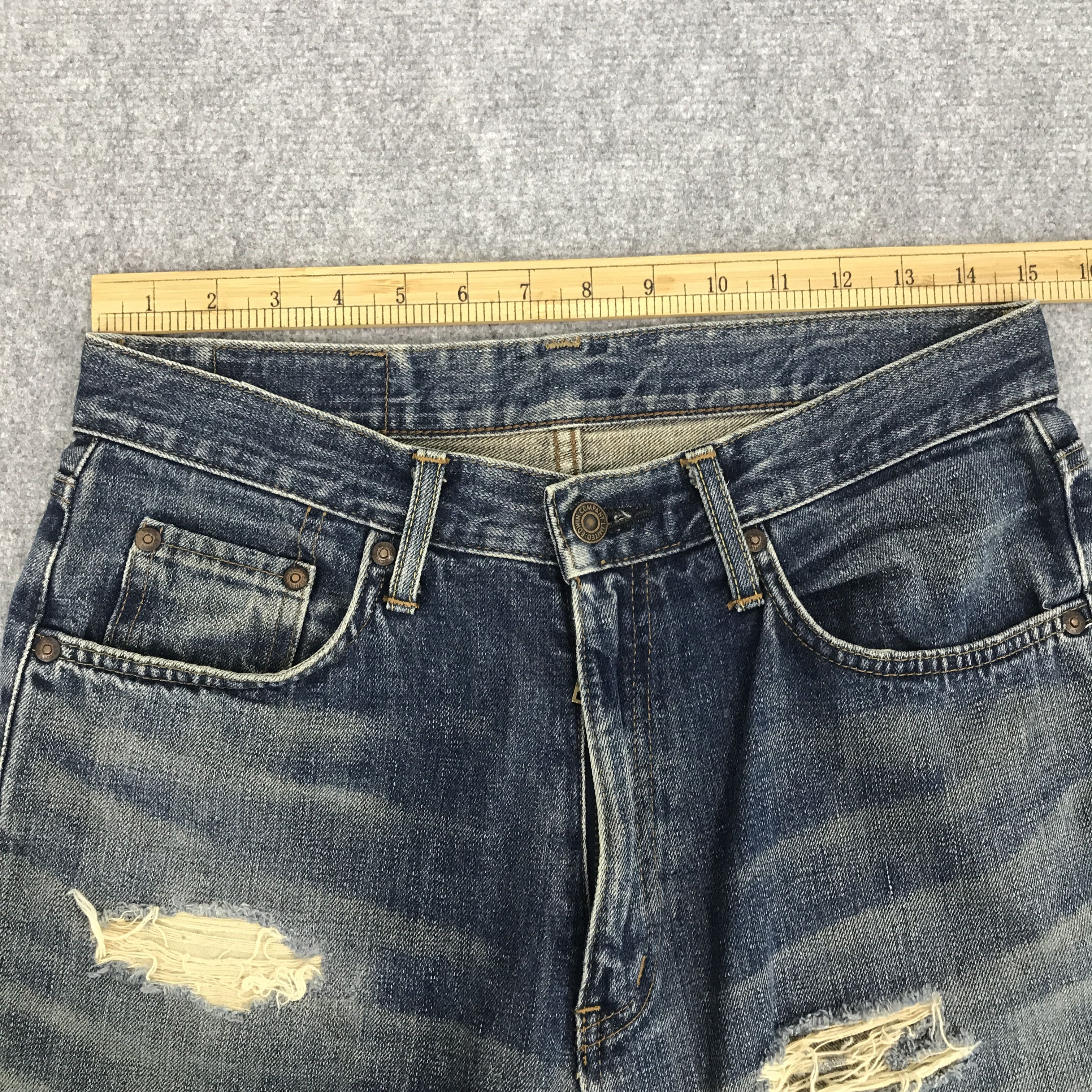 Edwin Rare Japan denim Edwin distressed denim jeans pants Size US 30 / EU 46 - 6 Thumbnail