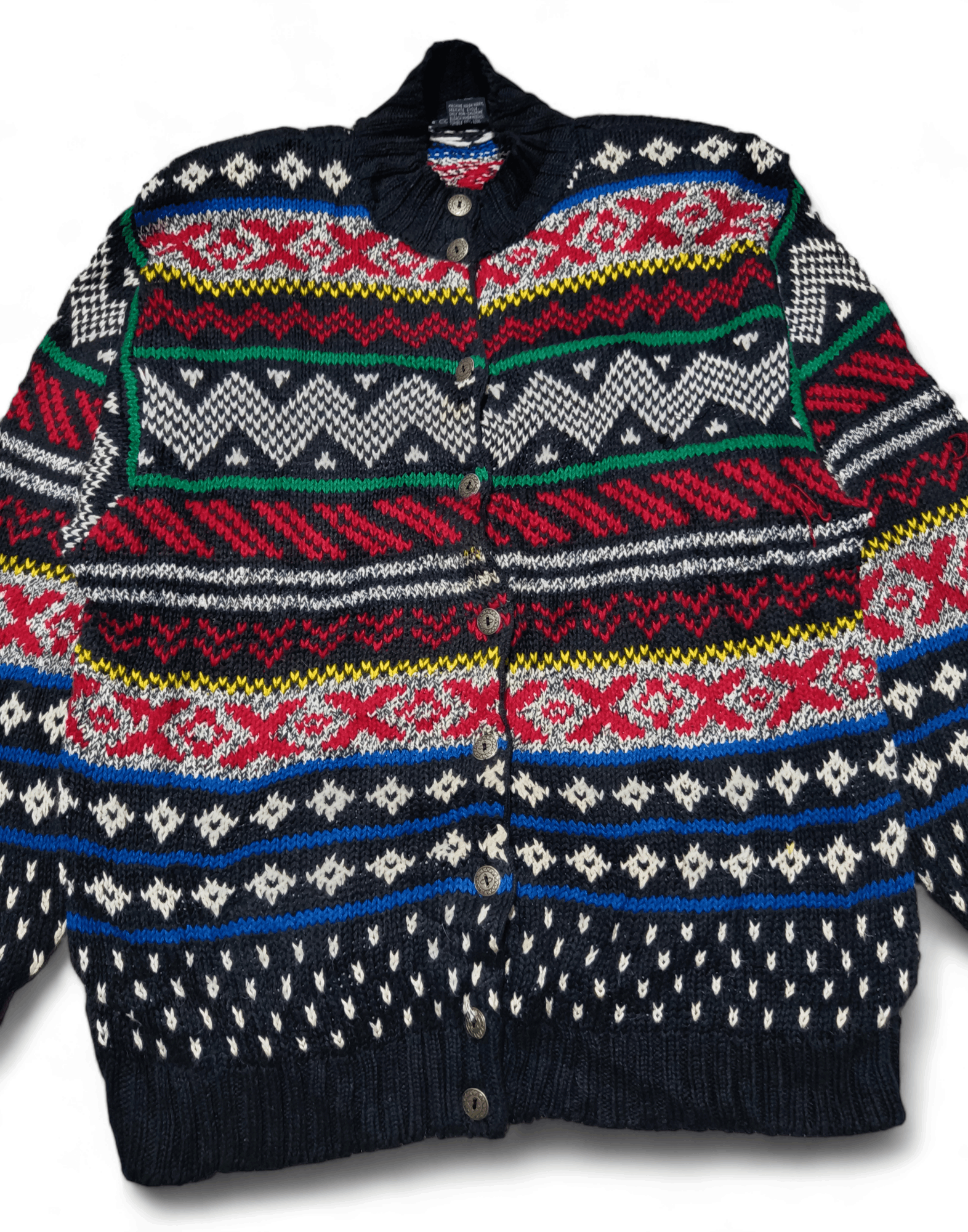 Other Vintage 80s COUNTERPARTS II Ethnic Pattern Knit Sweater Size US L / EU 52-54 / 3 - 2 Thumbnail