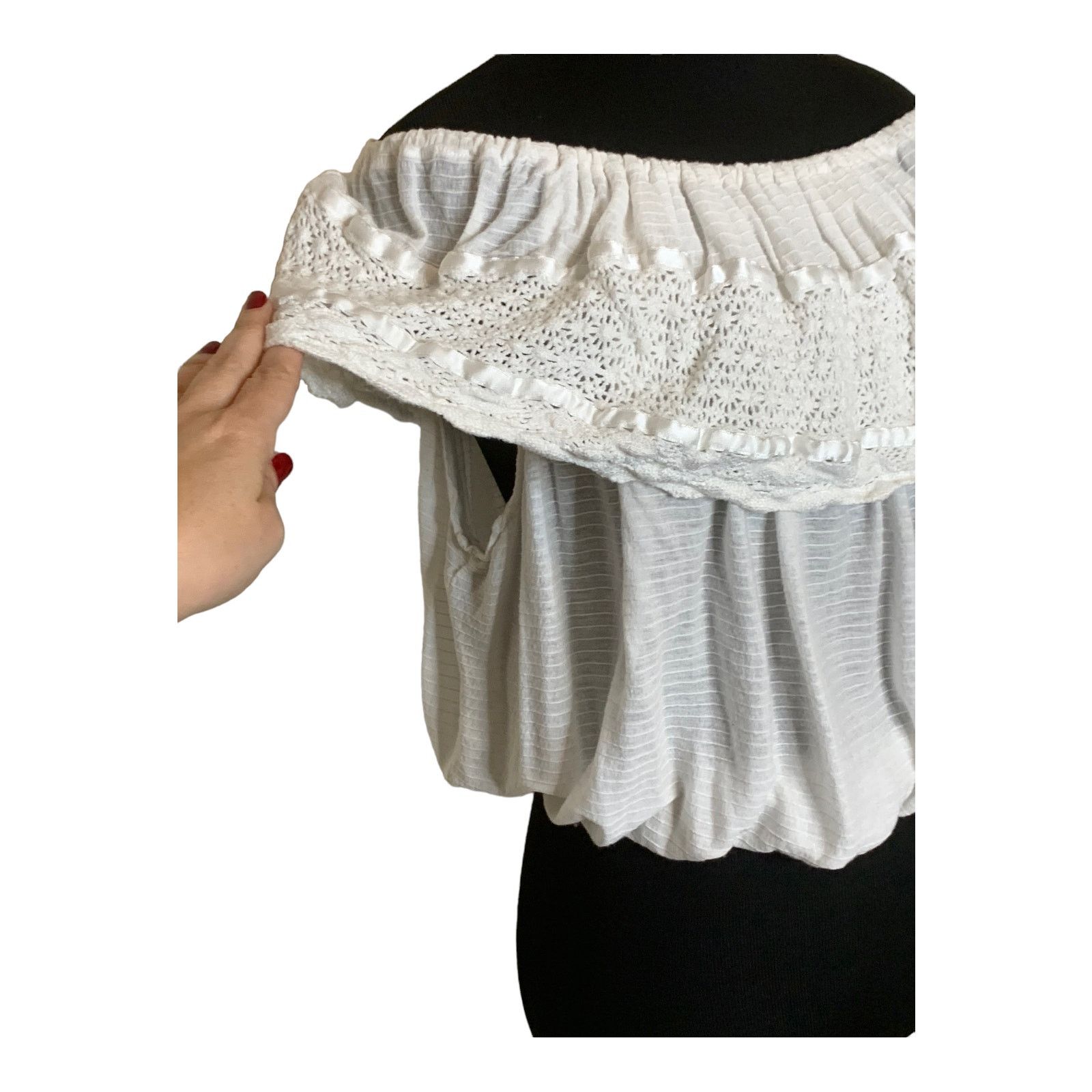 Free People Free People White Bohemian off the shoulder top XS Size XS / US 0-2 / IT 36-38 - 7 Thumbnail
