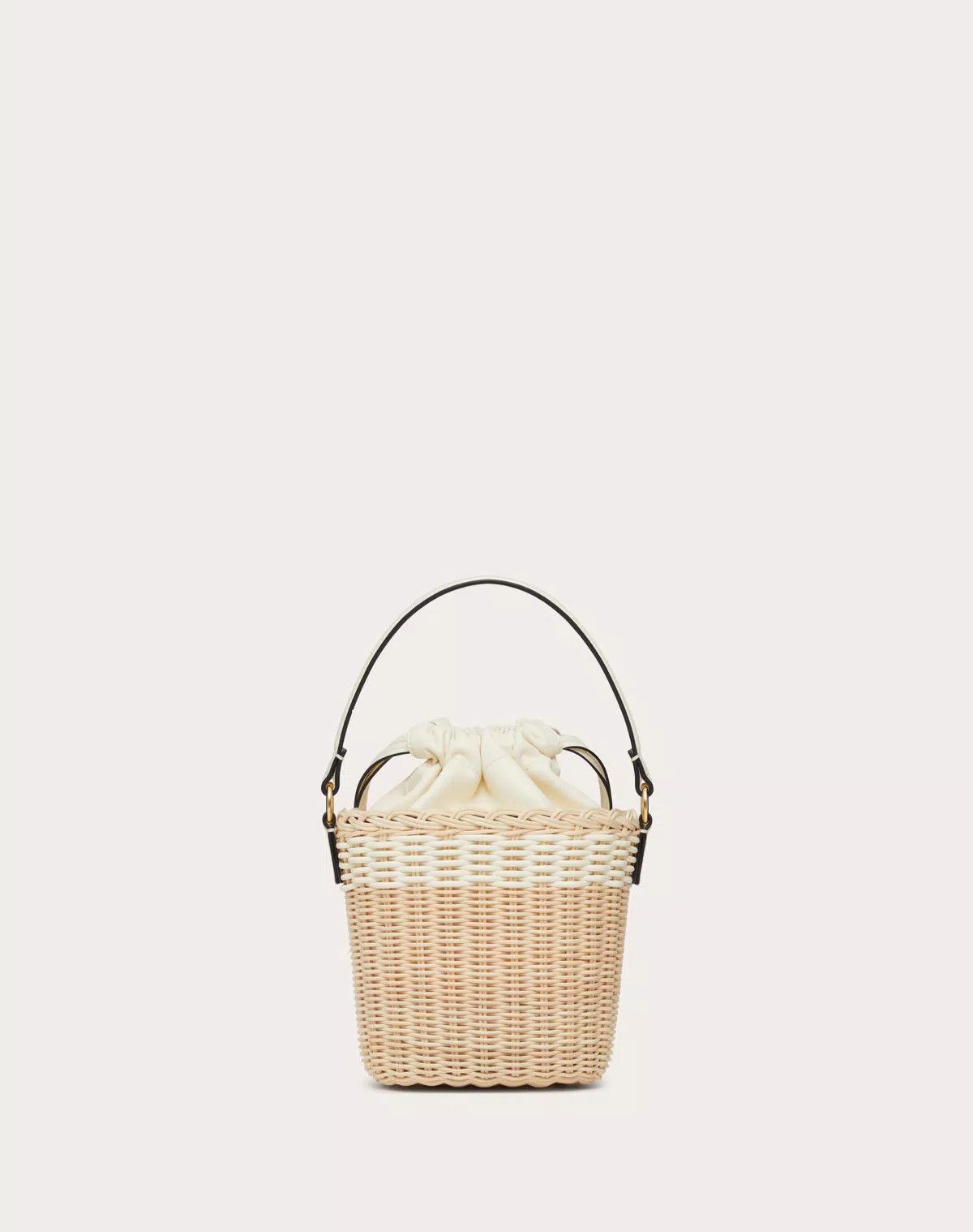 Valentino o1s1wg110625 Size: OS/Wicker Bucket Bag in Ivory/Beige Size ONE SIZE - 5 Thumbnail