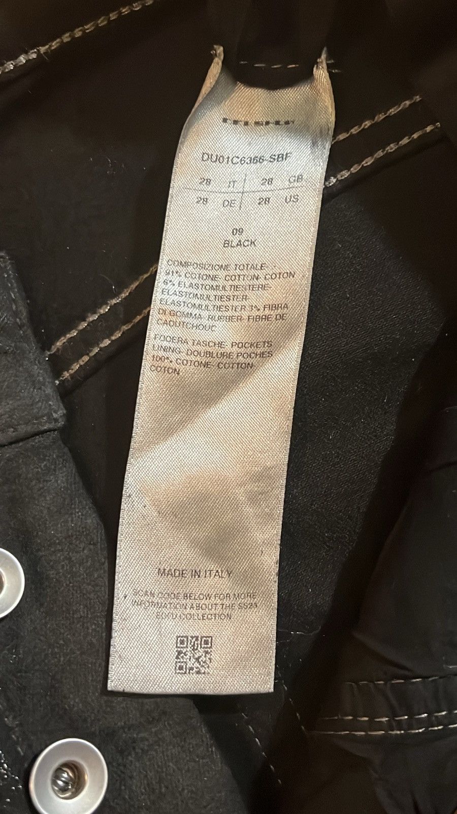Rick Owens × Rick Owens Drkshdw SS23 EDFU Rick Owens Foil Wax Detroits Size US 29 - 5 Thumbnail