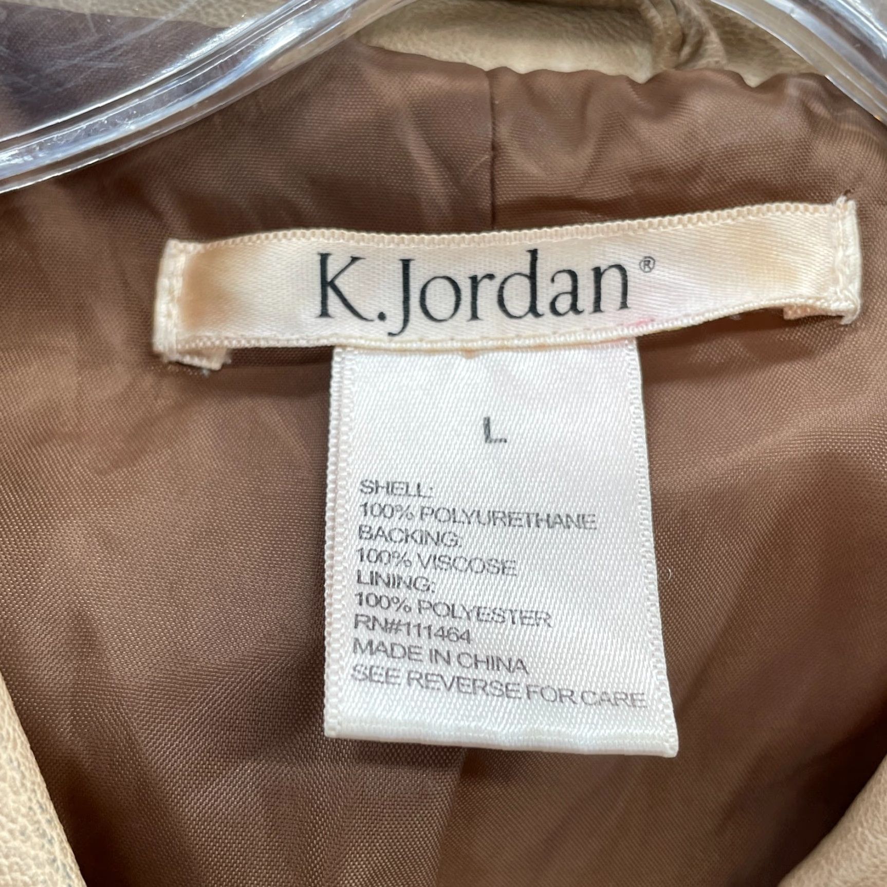 Jordan Brand K.Jordan Vegan Leather Moto Jacket Women's Beige Indie Biker Sleaze 70's Classic Size L / US 10 / IT 46 - 4 Thumbnail