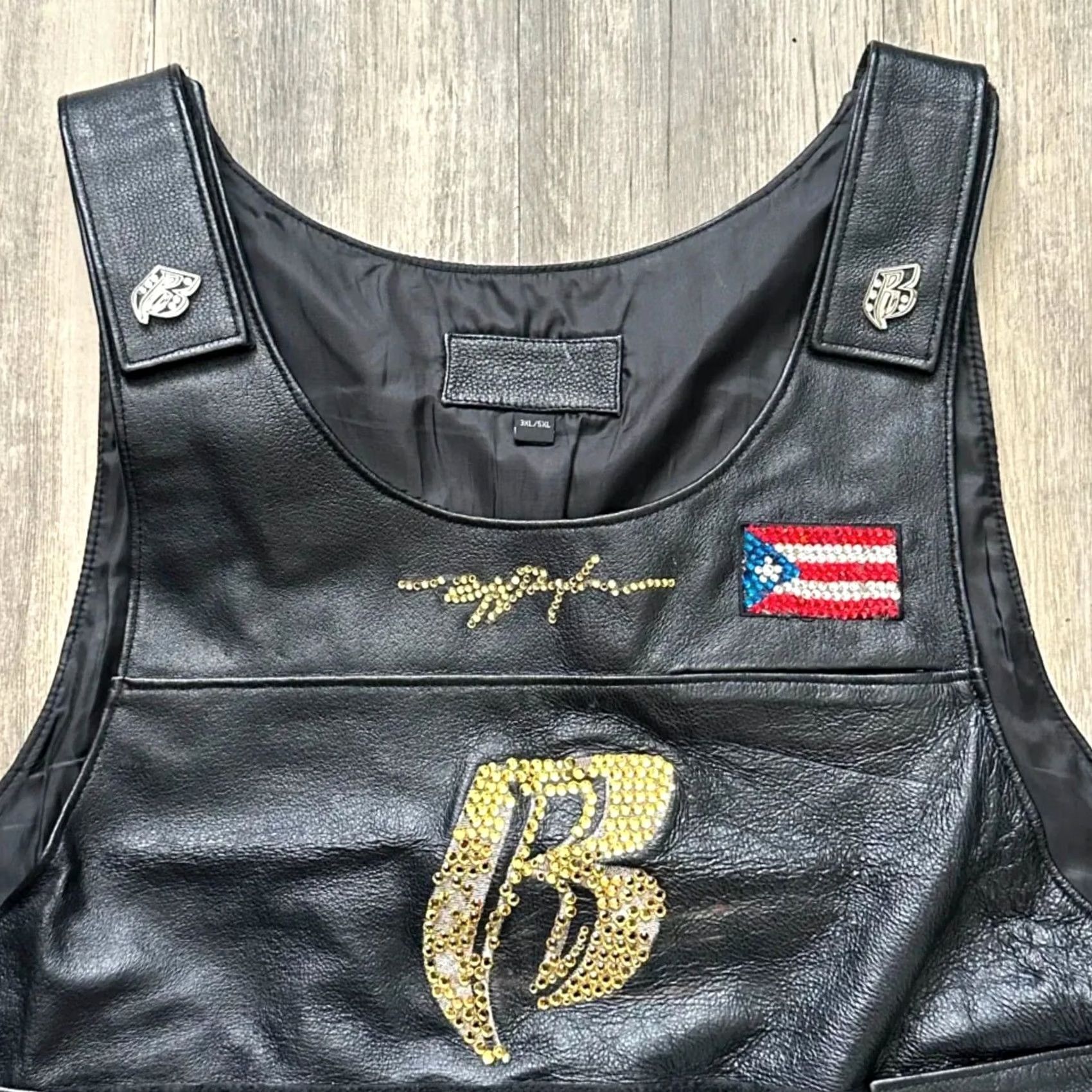 Vintage VINTAGE Ruff Ryders Leather Motorcycle Biker Vest 3XL Mens Black DMX Big Pun Fat Joe Regular 3XL Vest Size US XXL / EU 58 / 5 - 3 Thumbnail
