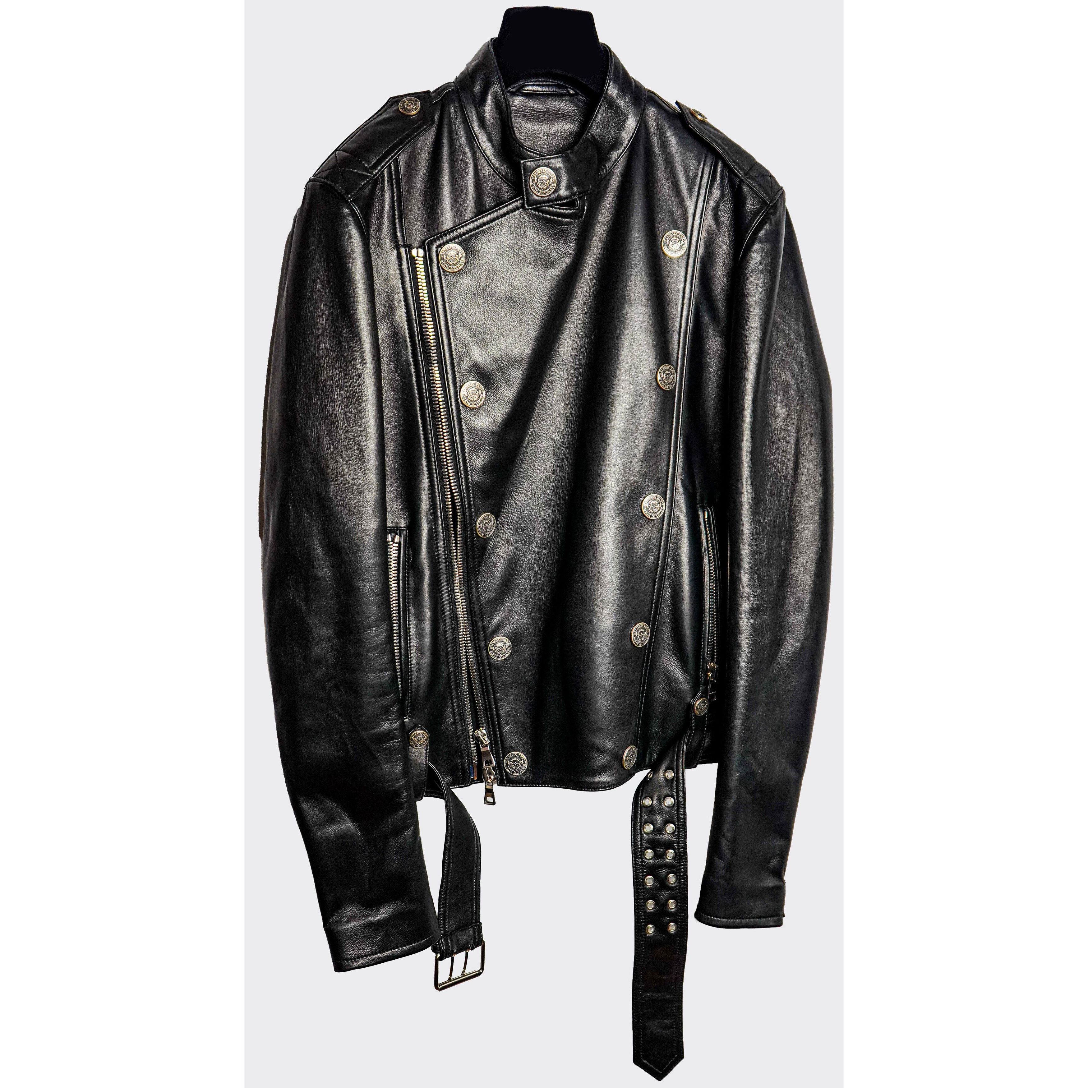 Balmain BALMAIN Calfskin biker jacket Size M / US 6-8 / IT 42-44 - 1 Thumbnail