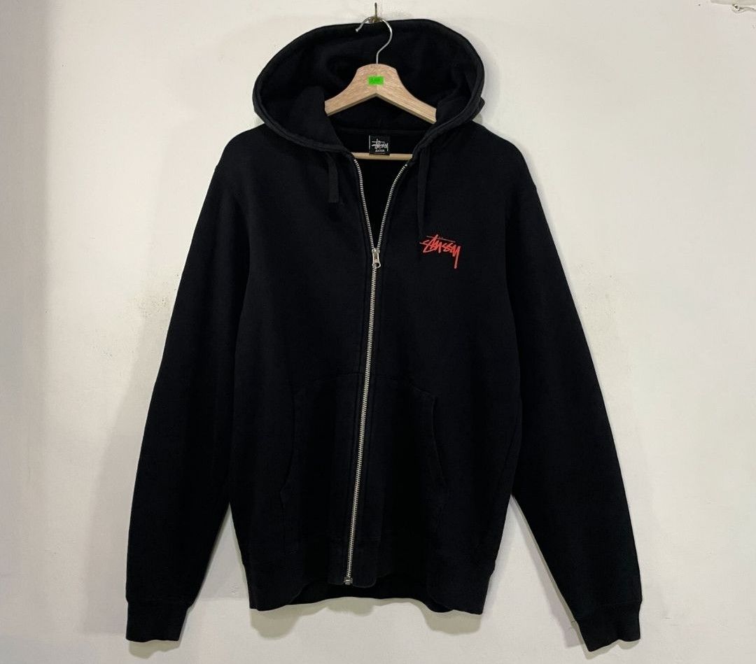 ★23AW★STUSSY & BORN X RAISED LOGO ZIP HOODIE Stüssy Stussy Born X Raised Zip Hoodie Black // Large