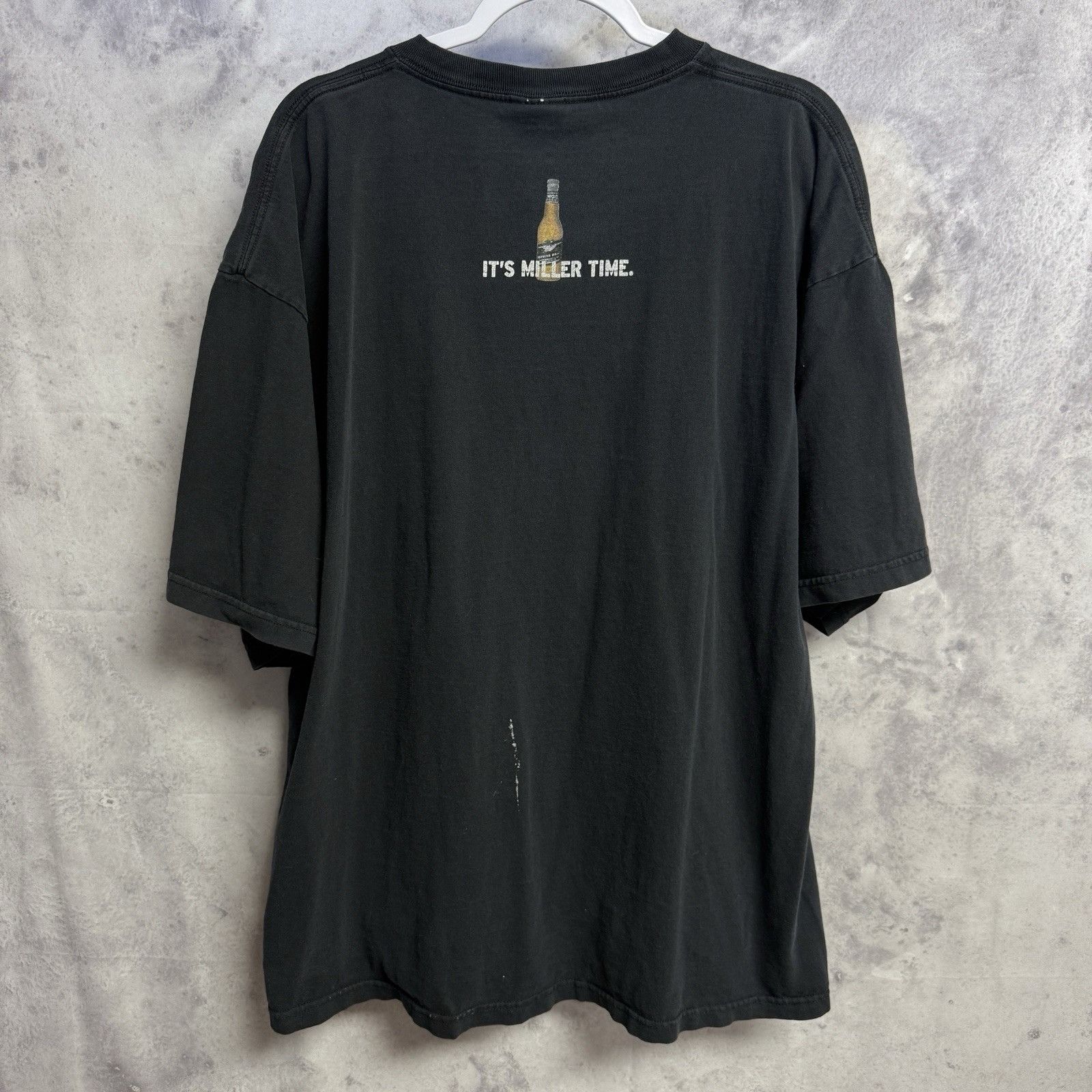 Vintage Vintage Miller Genuine Draft Beer T Shirt Mens 2XL Black Y2K Size US XXL / EU 58 / 5 - 3 Thumbnail