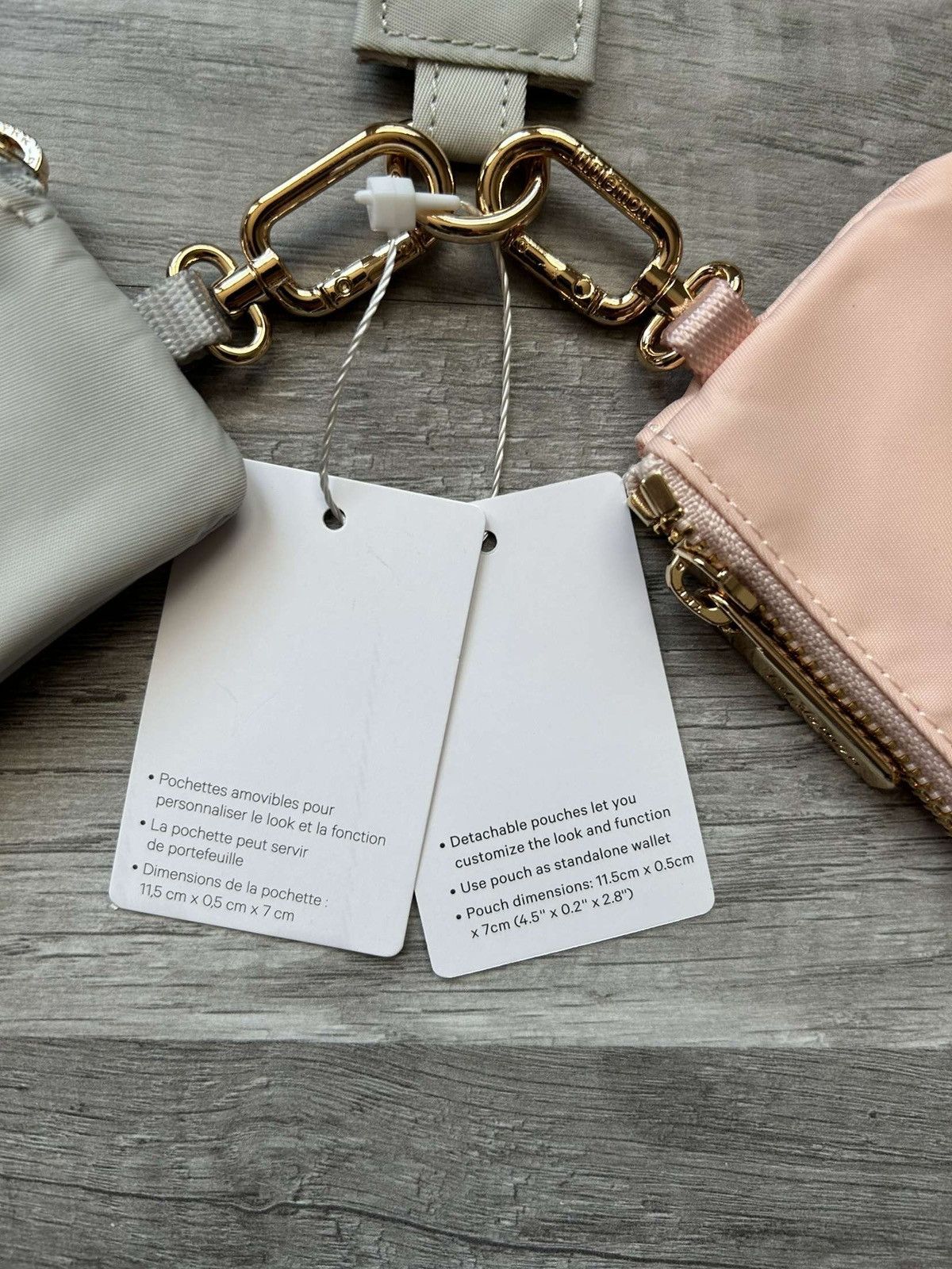 Lululemon Lululemon Dual Pouch Wristlet Peach and Gray New With Tags Size ONE SIZE - 6 Thumbnail