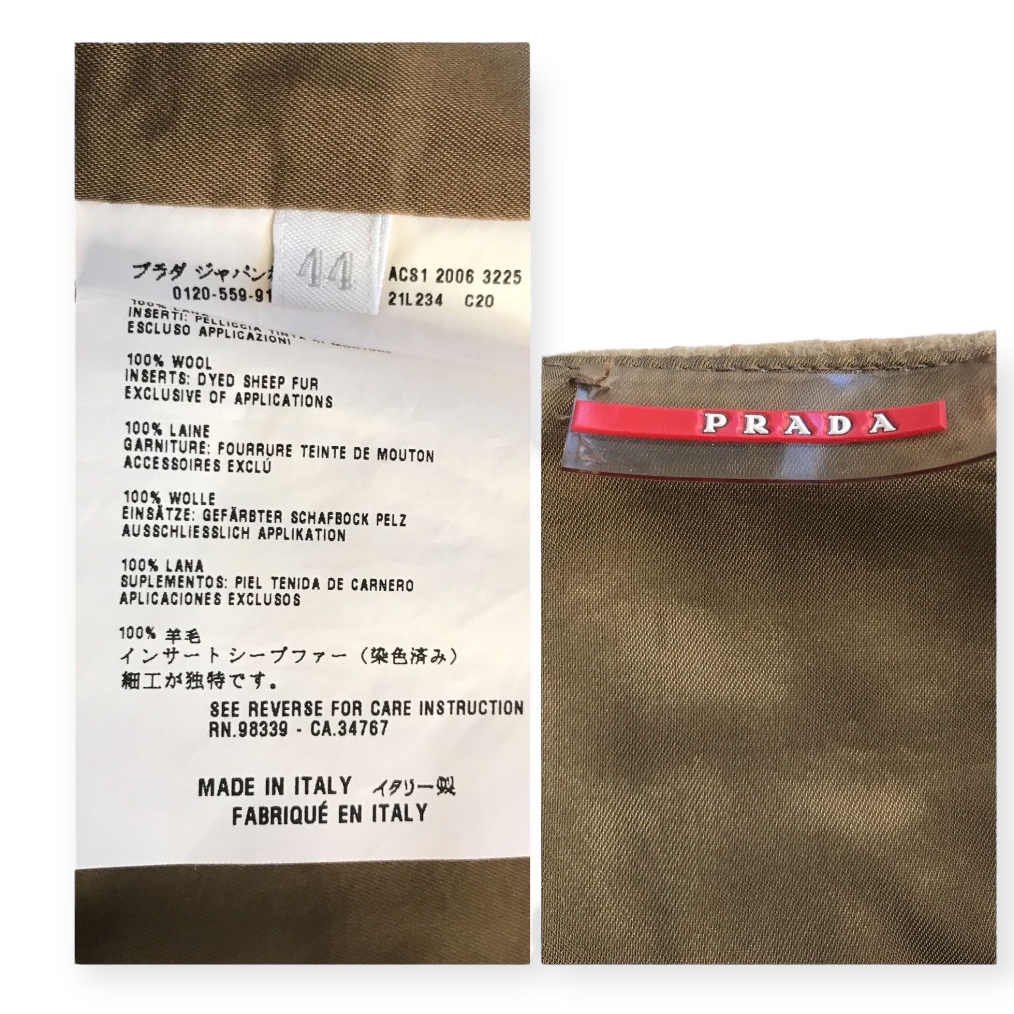 Prada Prada FW2006 Wool Wrap Skirt with Shearling Trim/Toggle Size 30" / US 8 / IT 44 - 5 Thumbnail