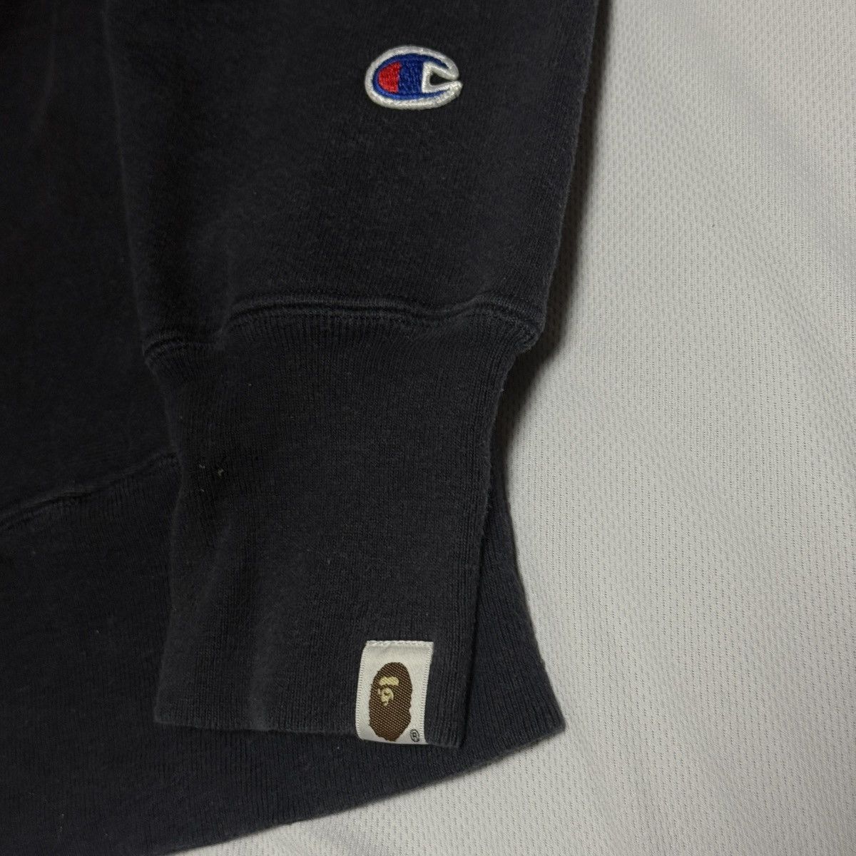 Bape × Champion M A Bathing Ape Champion reverse weave bape sweatshirt navy Size US M / EU 48-50 / 2 - 5 Thumbnail
