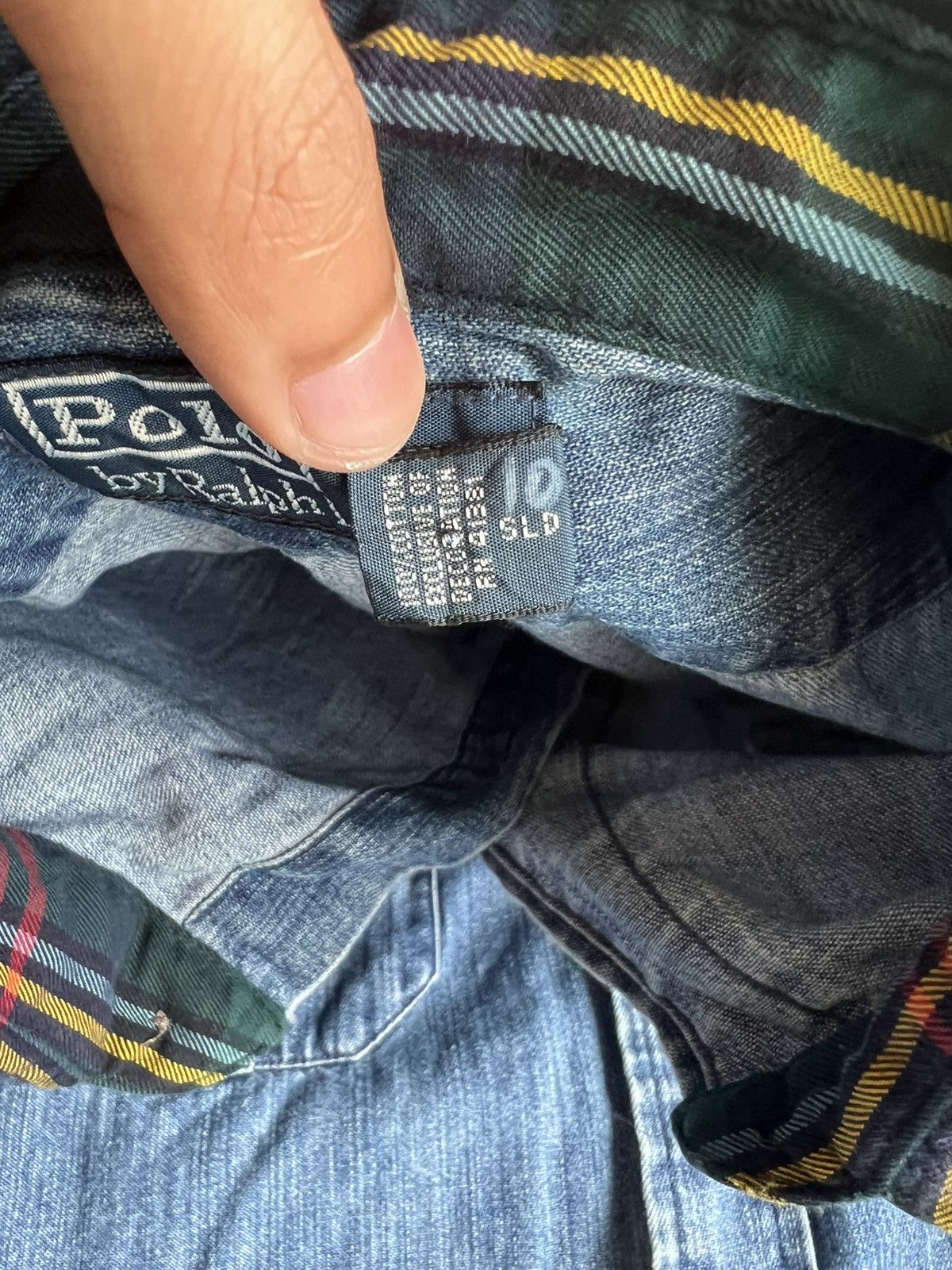 RRL Ralph Lauren 1990s Polo Ralph Lauren Tartan + Leather Elbow Work Jacket Size US S / EU 44-46 / 1 - 7 Thumbnail