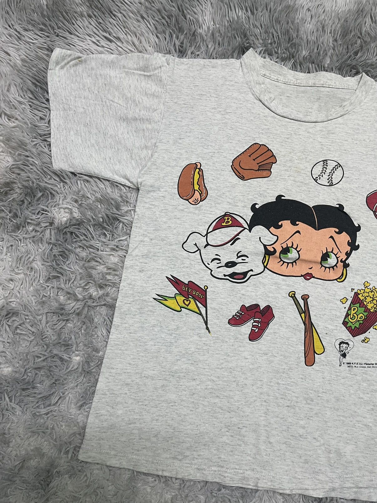Vintage 80s BETTY BOOP BASEBALL TEES Size US S / EU 44-46 / 1 - 4 Thumbnail