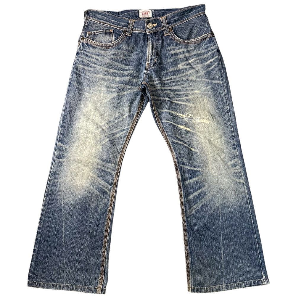 Edwin Vintage 90s Japanese Edwin XV Distressed Baggy Flared Denim Size US 34 / EU 50 - 1 Thumbnail