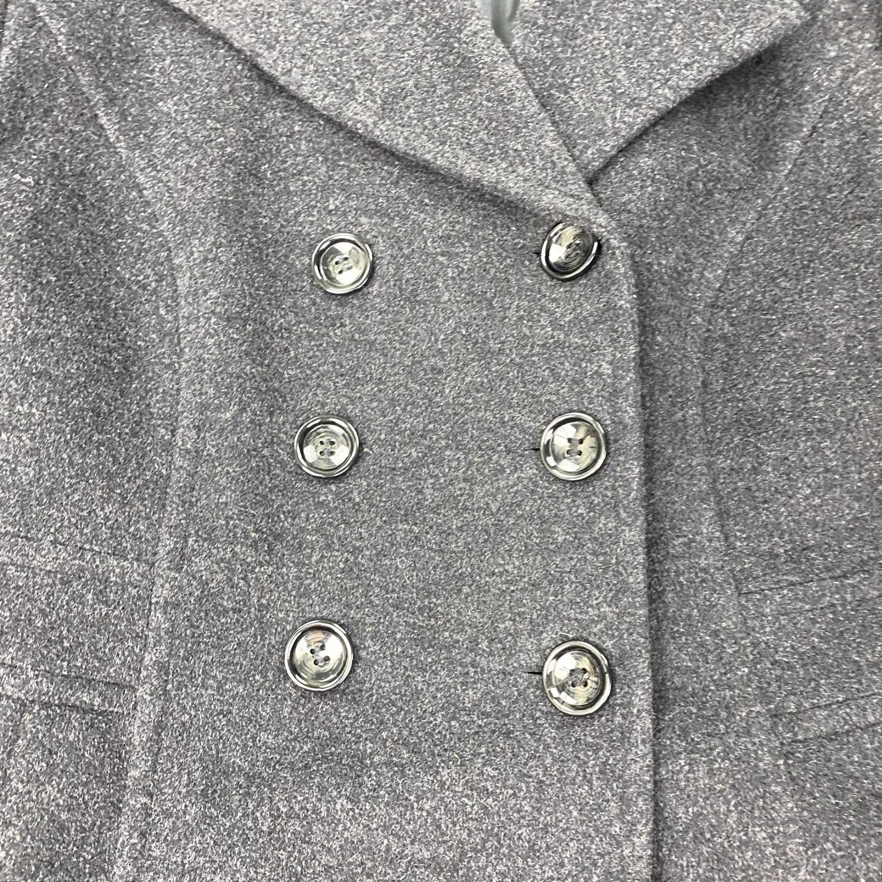 Vintage St. John's Bay Coat Womens XL Gray Wool Cashmere Blend Peacoat Double Breasted Coat Size XL / US 12-14 / IT 48-50 - 2 Thumbnail