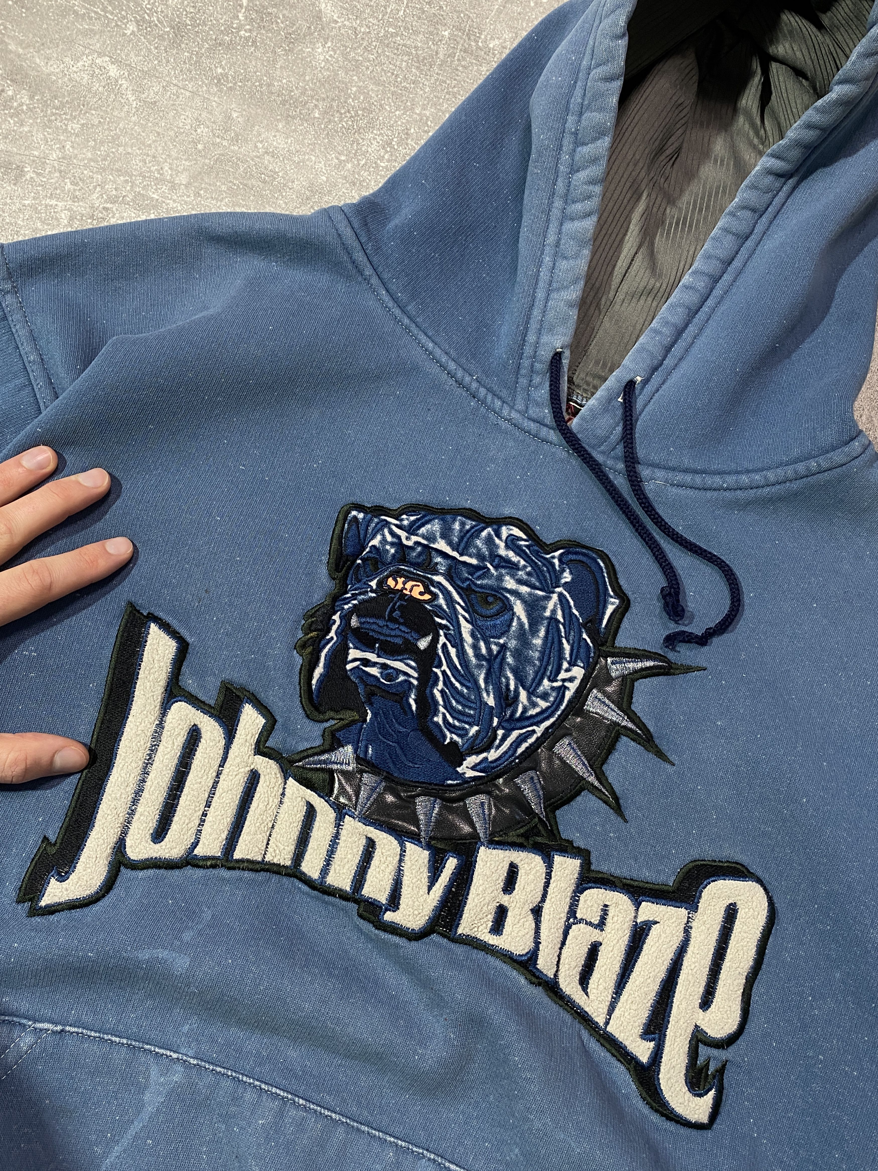 Vintage Rare Johnny Blaze thrashed vintage hoodie Bulldog Big Logo Size US M / EU 48-50 / 2 - 7 Thumbnail